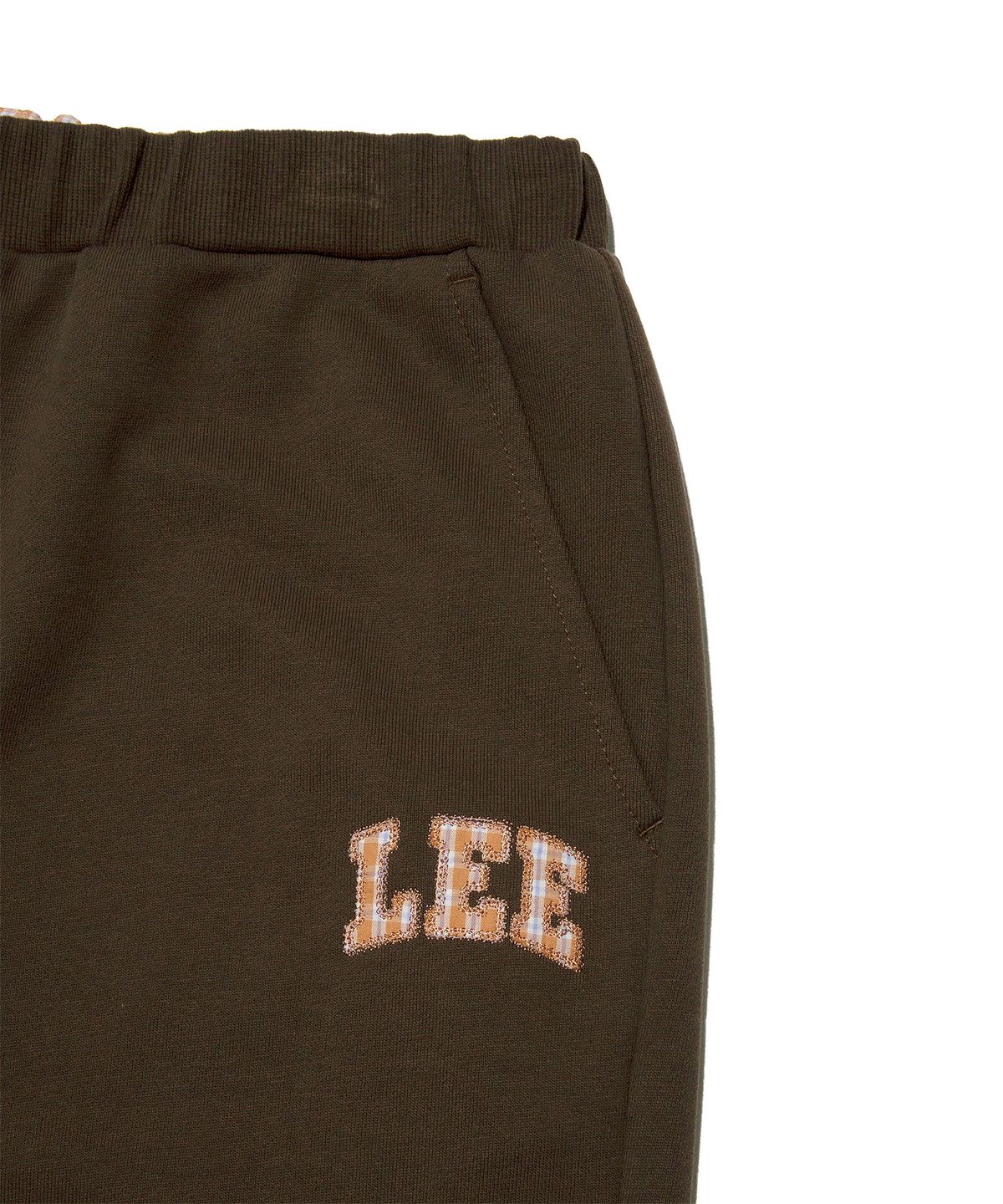 리(LEE) 우먼 아플리케 스웻 팬츠 브라운
