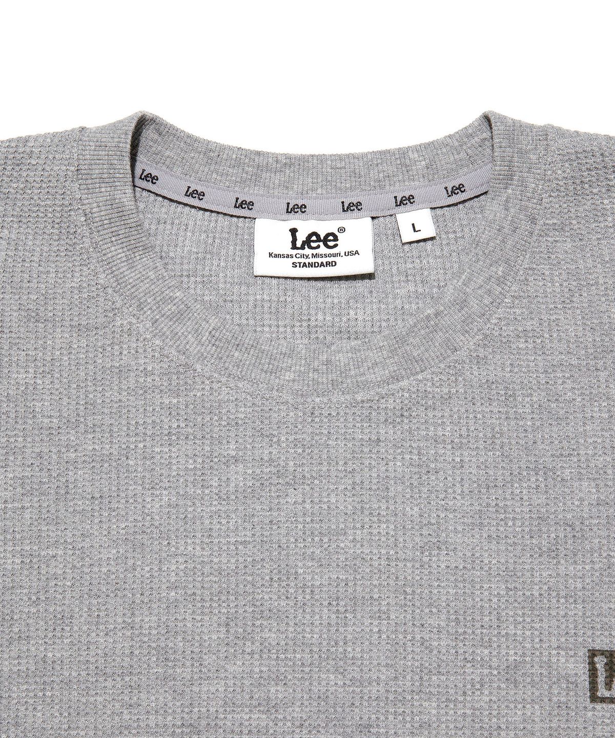 리(LEE) 와플 긴팔 티셔츠 그레이