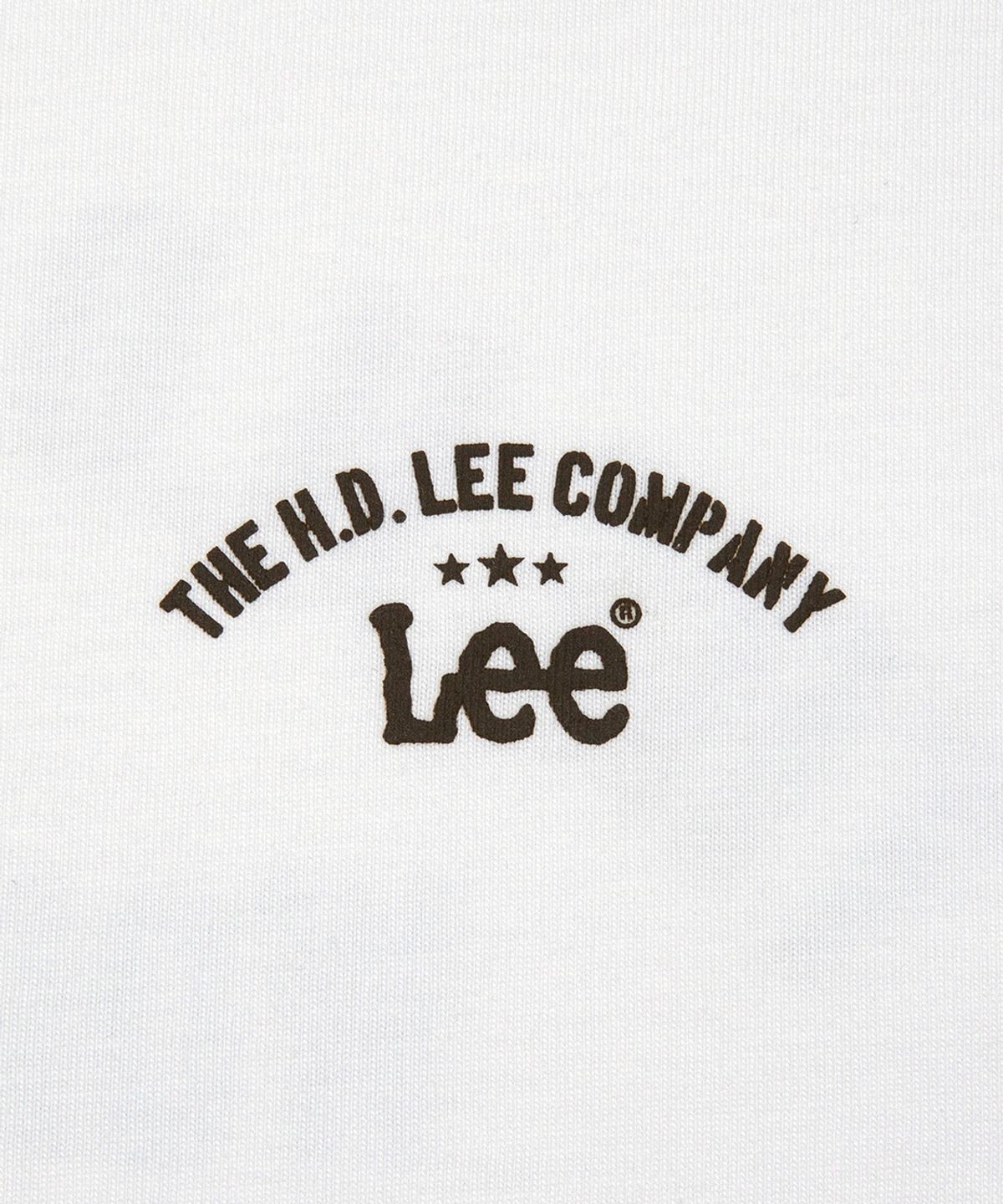 리(LEE) 타이포 로고 긴팔 티셔츠 화이트