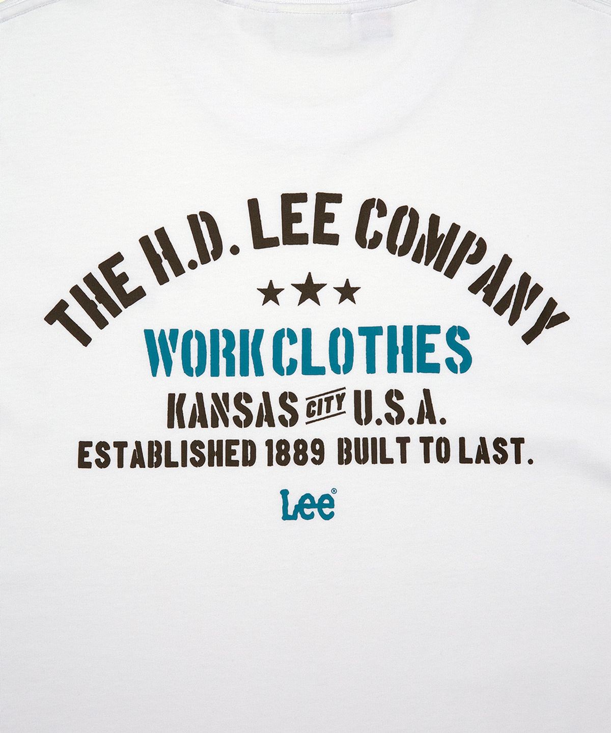 리(LEE) 타이포 로고 긴팔 티셔츠 화이트