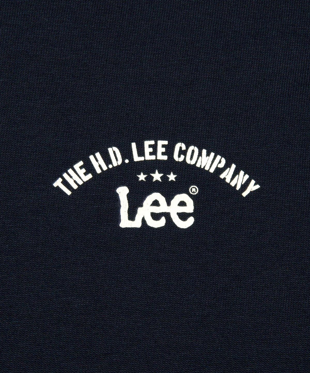 리(LEE) 타이포 로고 긴팔 티셔츠 네이비