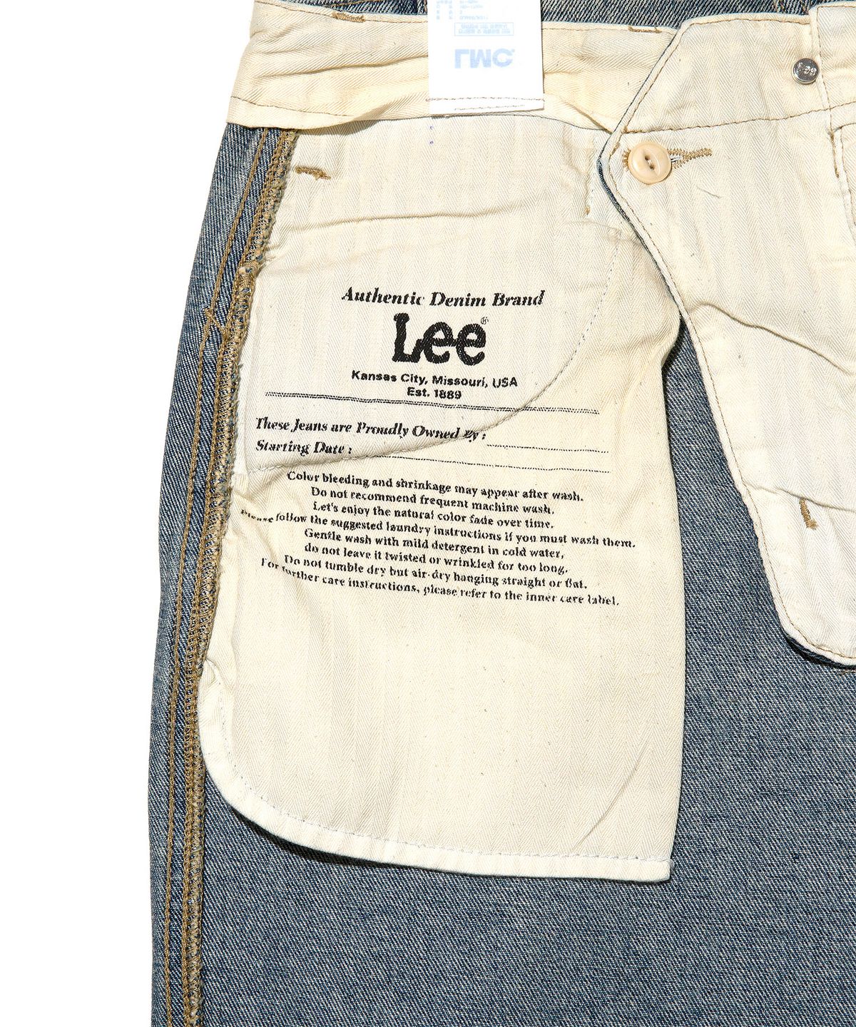 리(LEE) 프리스코 데님 팬츠 인디고 라이트