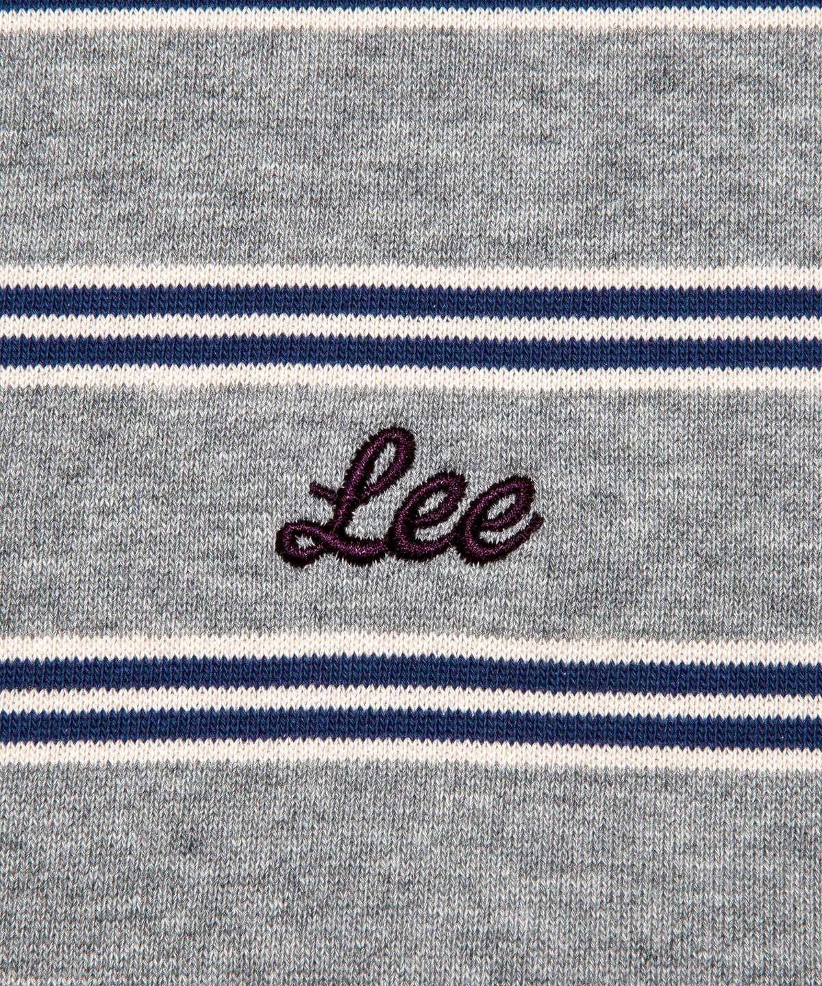 리(LEE) 우먼 스트라이프 맨투맨 멜란지그레이