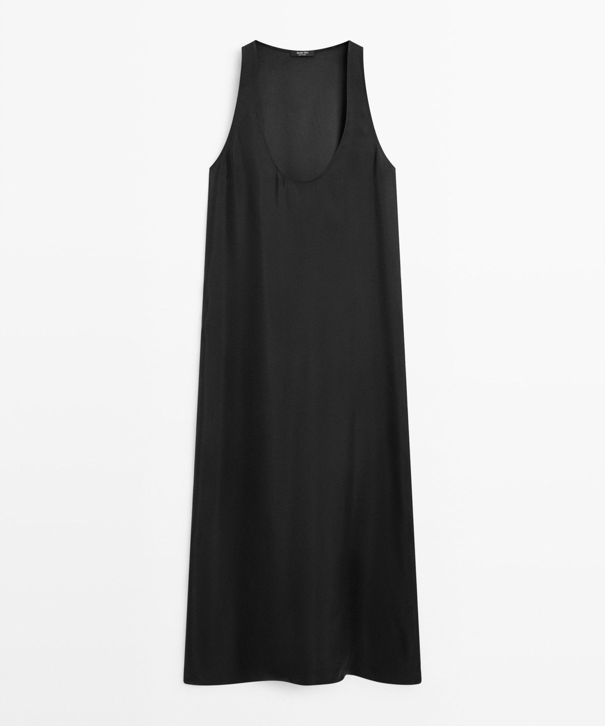 마시모두띠(MASSIMO DUTTI) 라운드 넥 플루이드 미디 원피스