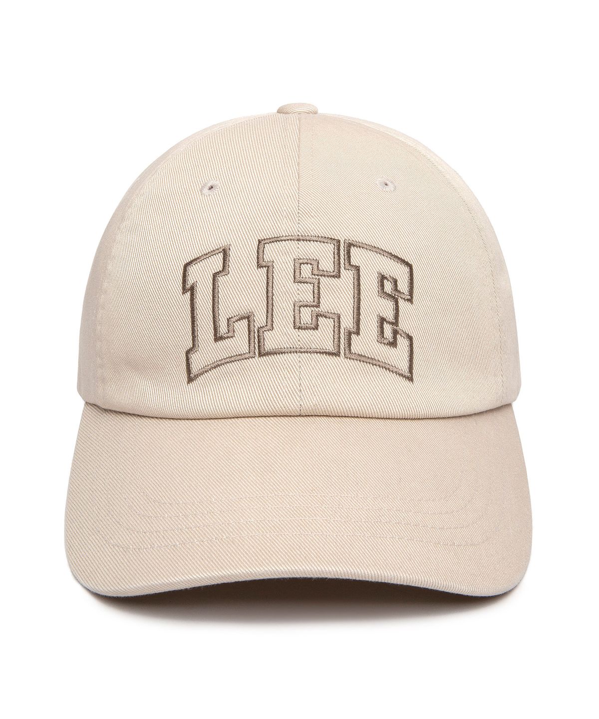 리(LEE) 빅 컬리지 로고 볼캡 베이지