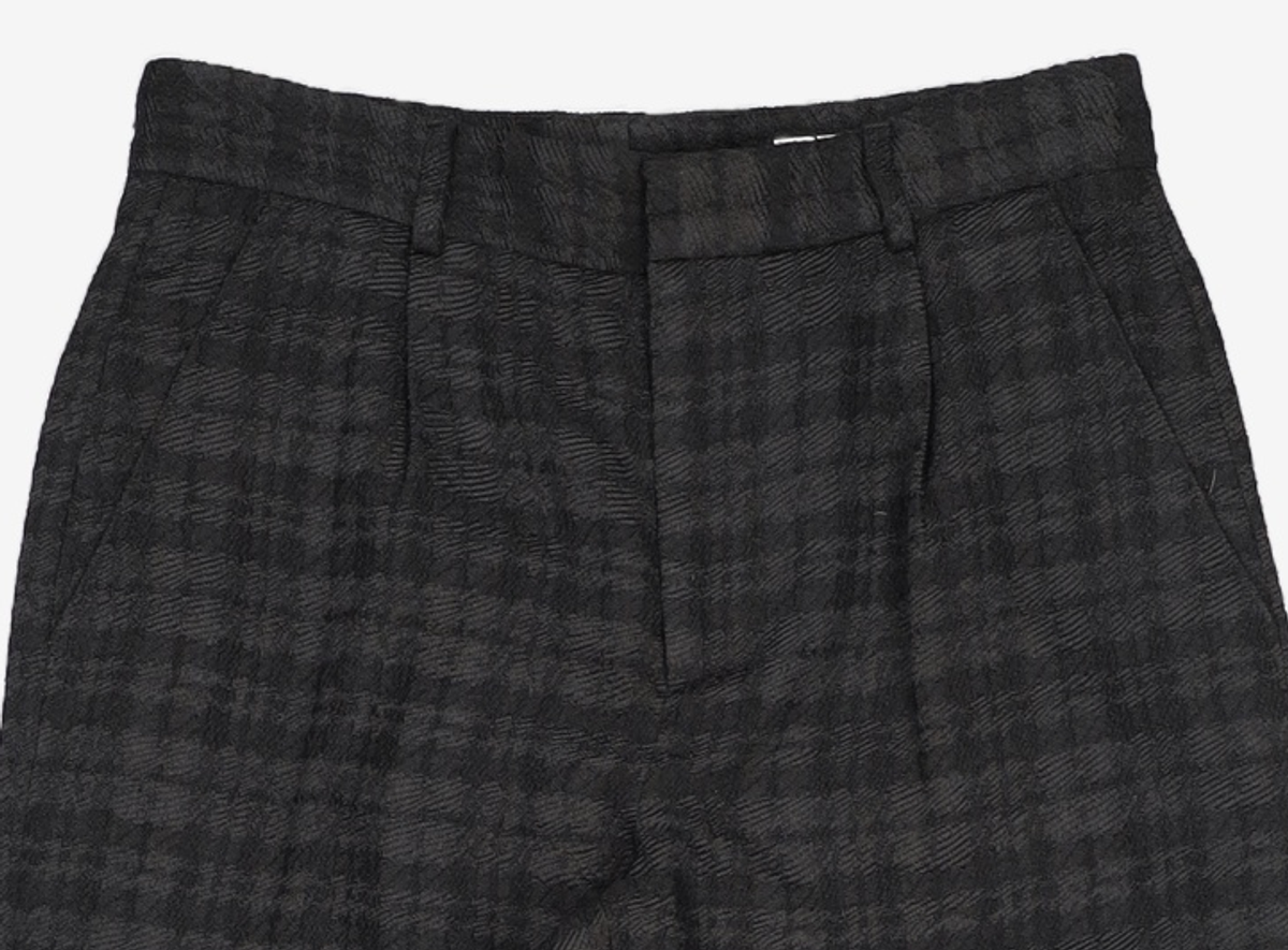 소신(SOCIN) Plaid Jacquard Wide Pants (Black) S