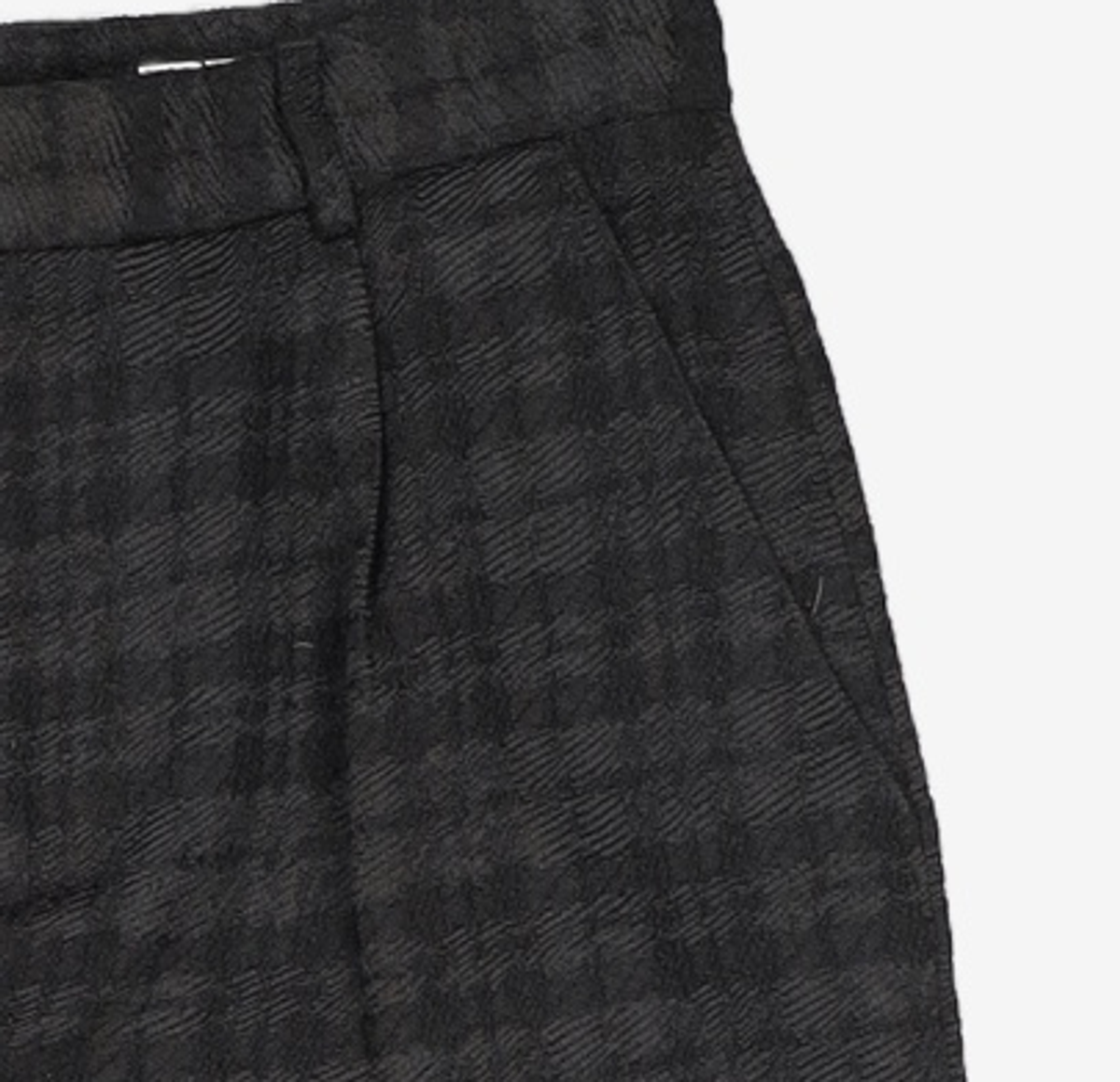 소신(SOCIN) Plaid Jacquard Wide Pants (Black) S