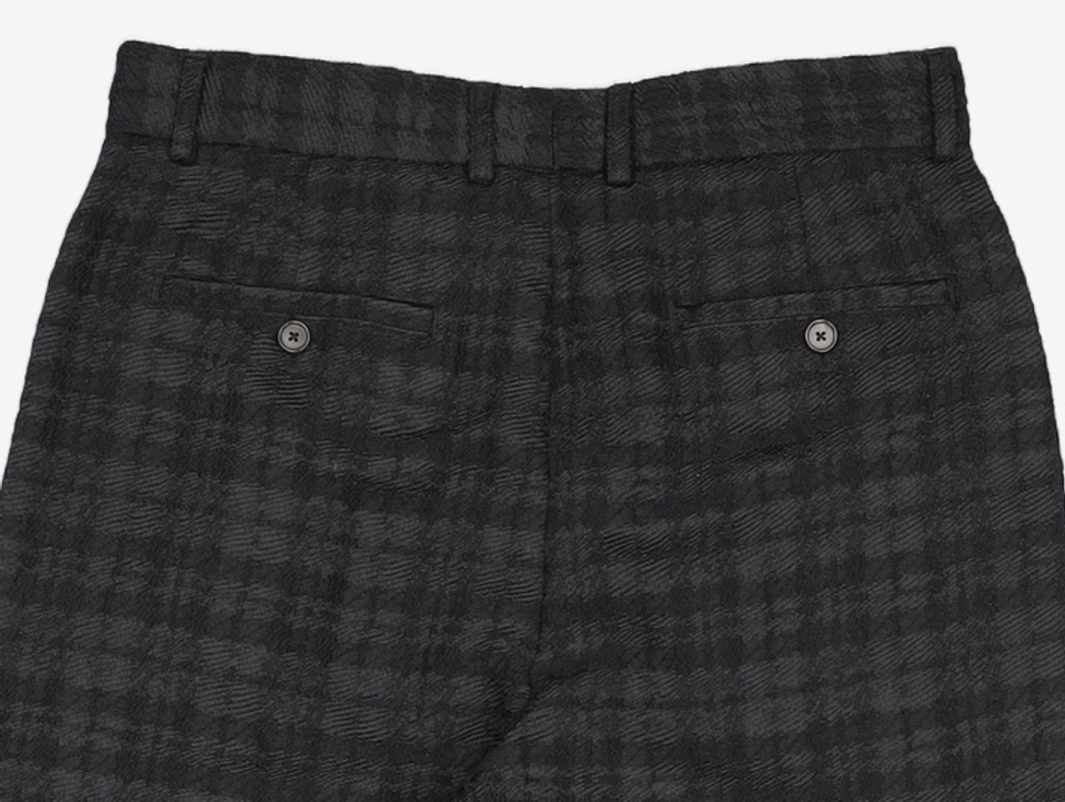 소신(SOCIN) Plaid Jacquard Wide Pants (Black) S