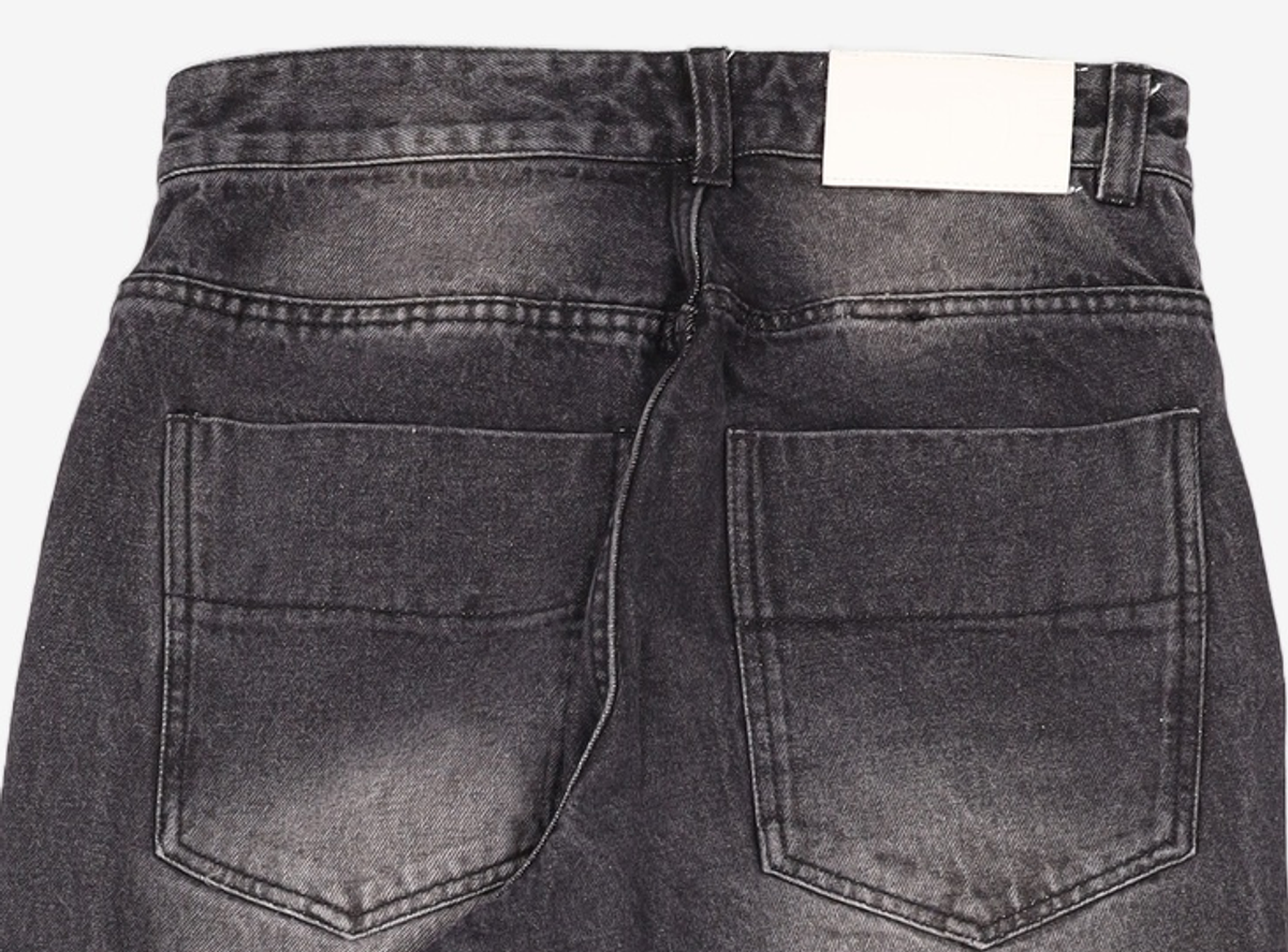 데케트(DECET) Mid Rise Wide Jeans DCPT027AshBlack 28