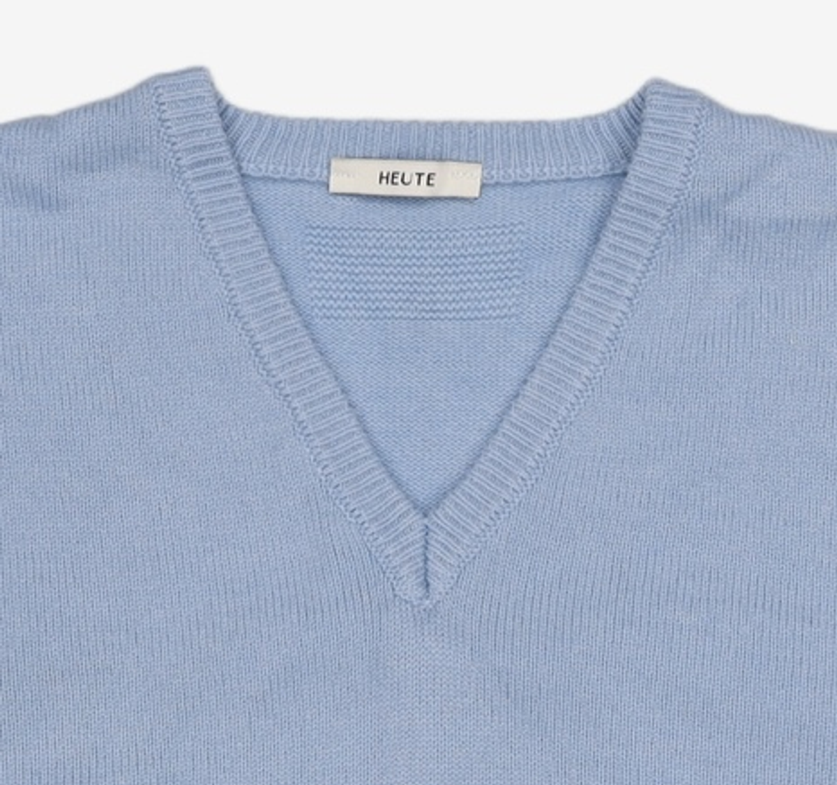 호이테(HEUTE) CASHMERE WOOL V NECK KNIT (BLUE) M