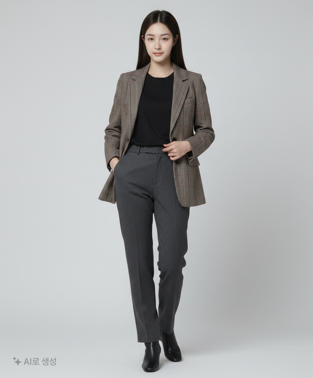 미쏘(MIXXO) 헤링본 모노자켓 [리오더] MIWJK8C1QB S