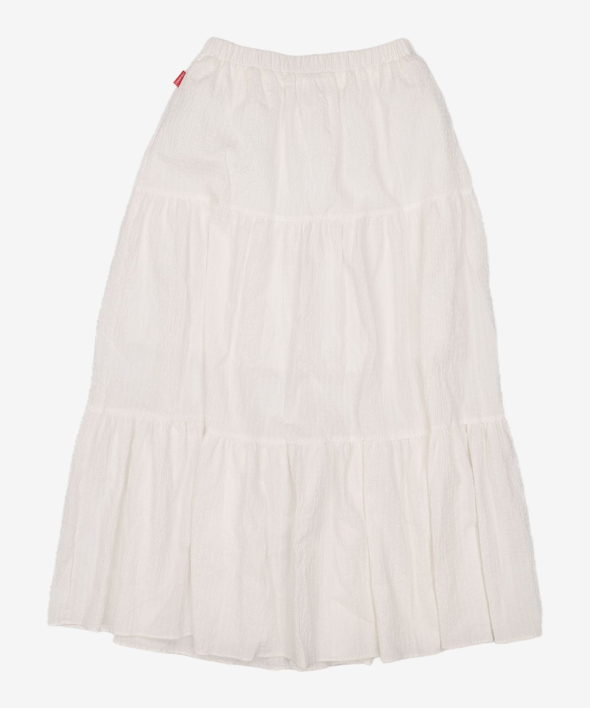 꼬모니노즈(COMONINOZ) W SHEER CHECK CANCAN SKIRT [IVORY] FREE
