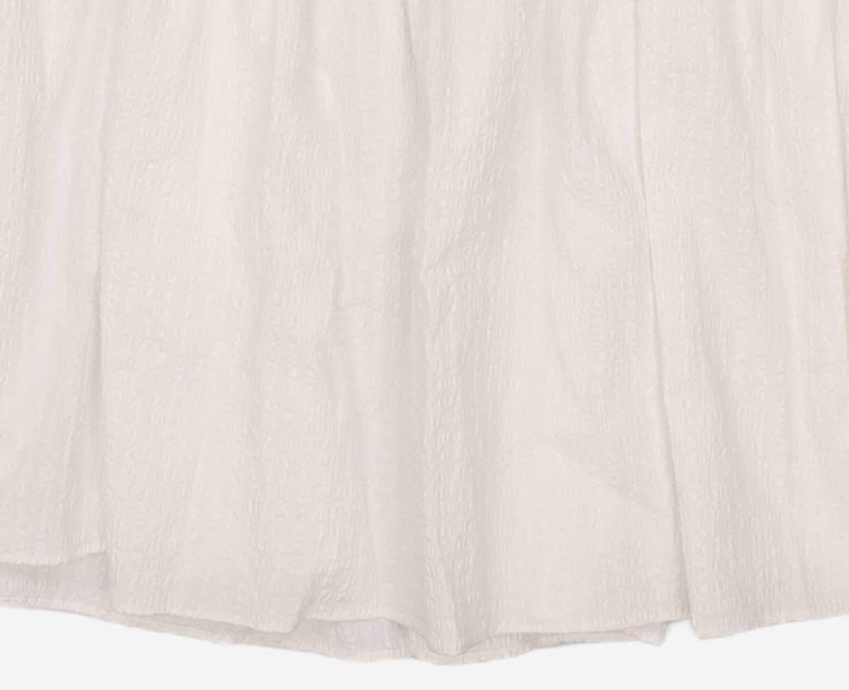 꼬모니노즈(COMONINOZ) W SHEER CHECK CANCAN SKIRT [IVORY] FREE