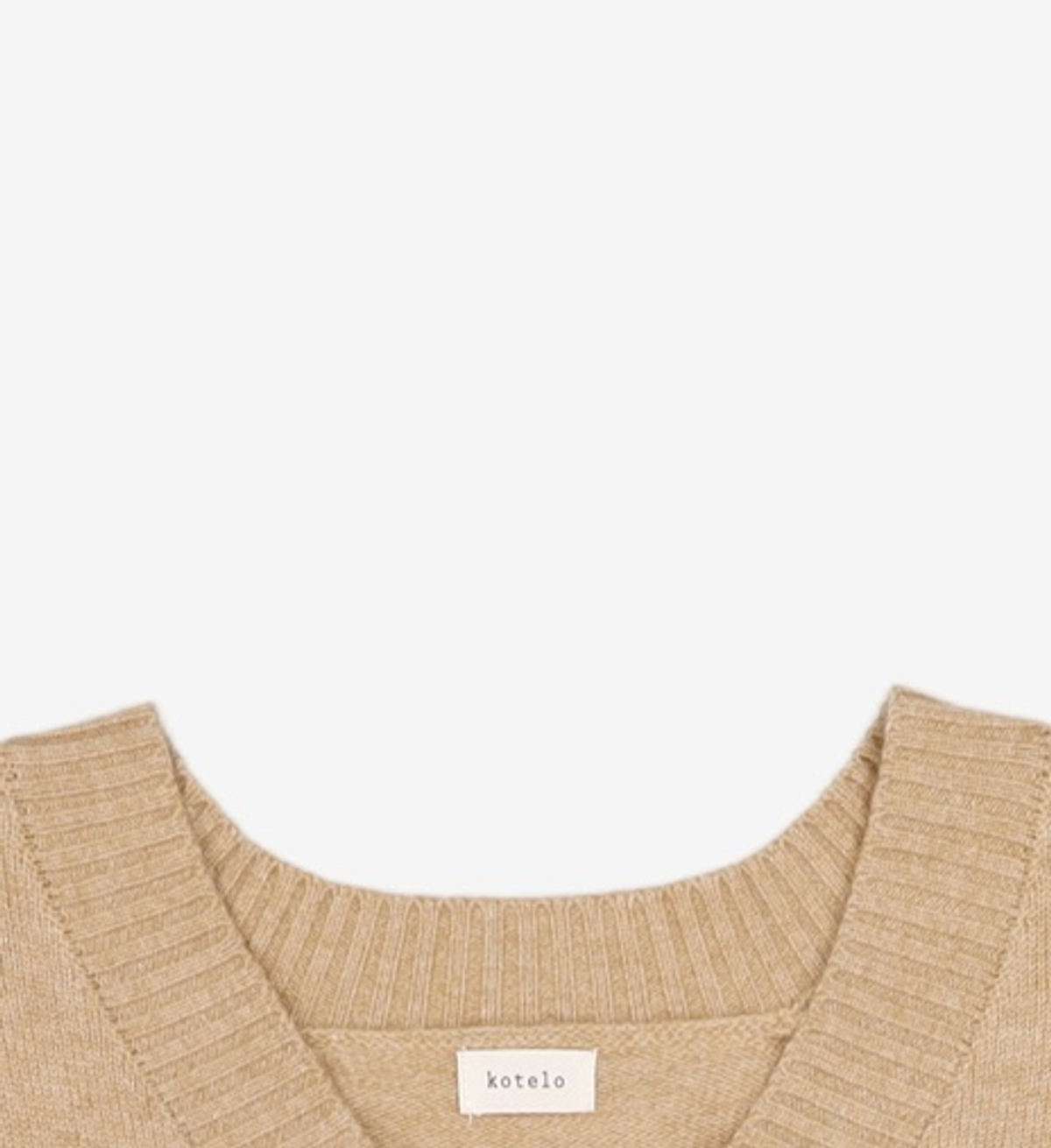 코텔로(KOTELO) Vneck Knit Pullover  Latte FREE