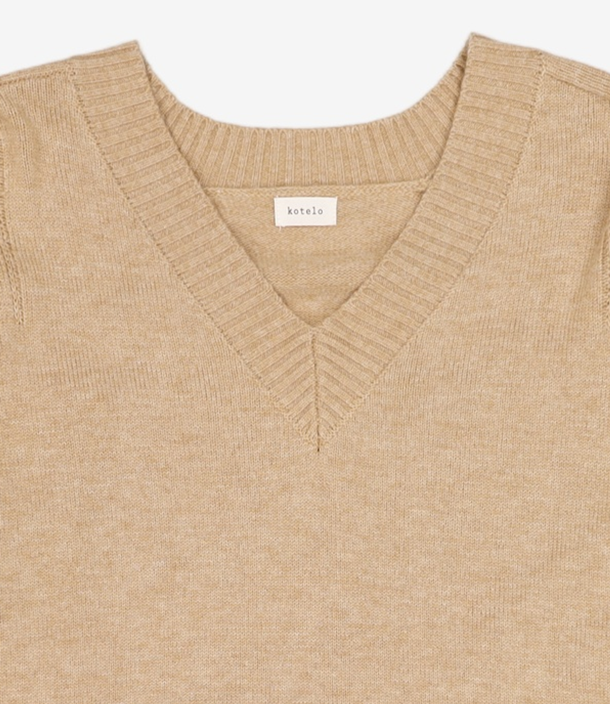 코텔로(KOTELO) Vneck Knit Pullover  Latte FREE