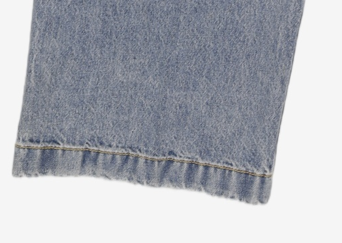 메종미네드(MAISON MINED) BELTED ONE TUCK WIDE DENIM L/BLUE 46