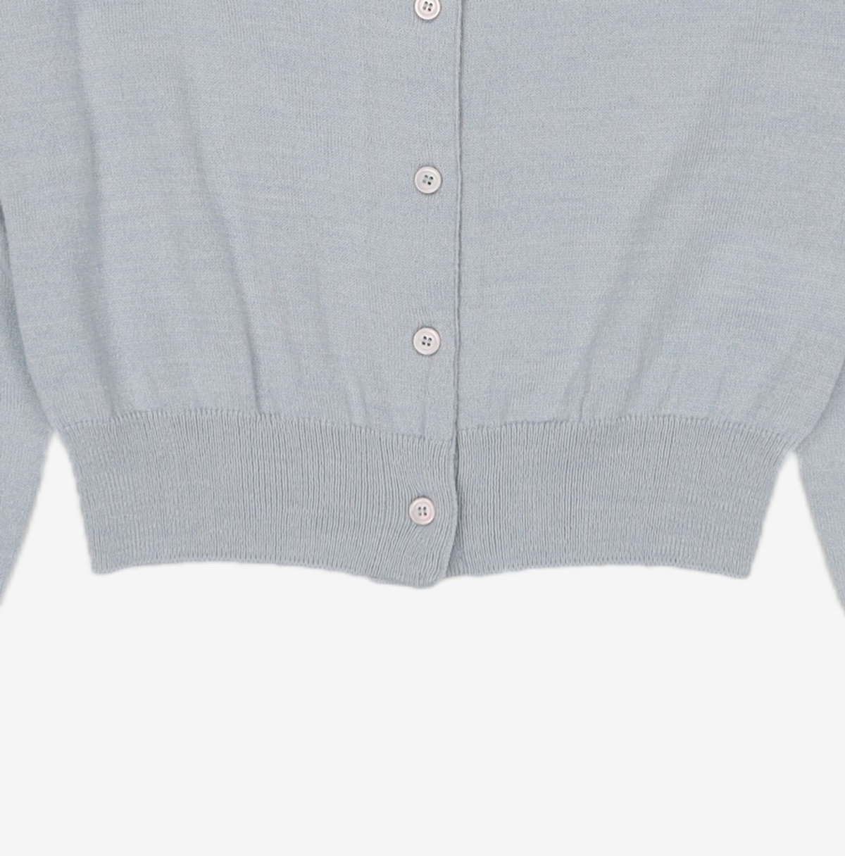 오아이오아이 컬렉션(OIOI COLLECTION) BASIC PATCH KNIT CARDIGAN (WOMEN) [SKY BLUE] FREE
