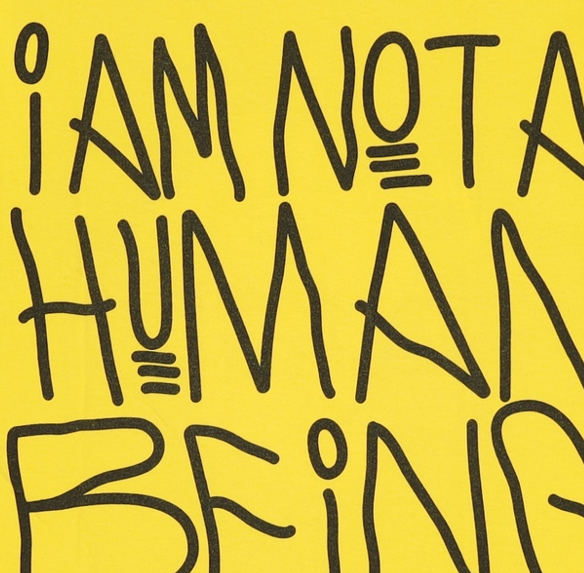 아임낫어휴먼비잉(I AM NOT A HUMAN BEING) 반소매 티셔츠 M