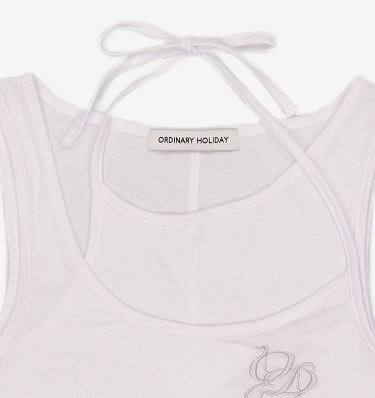 오디너리 홀리데이(ORDINARY HOLIDAY) LAYERED SLEEVELESS TOP [WHITE] FREE