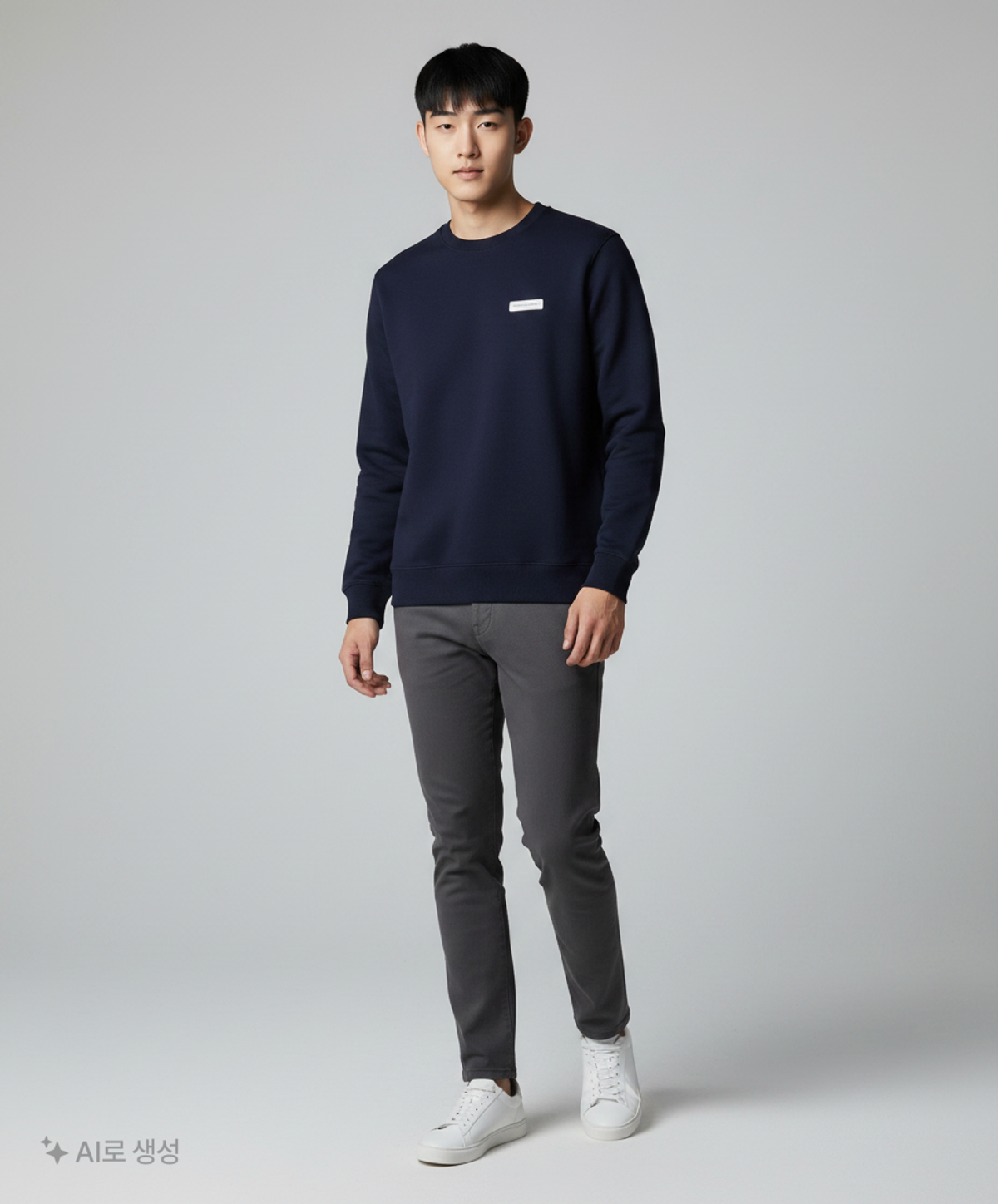 디스이즈네버댓(THISISNEVERTHAT) Script Label Crewneck Heather Grey XL