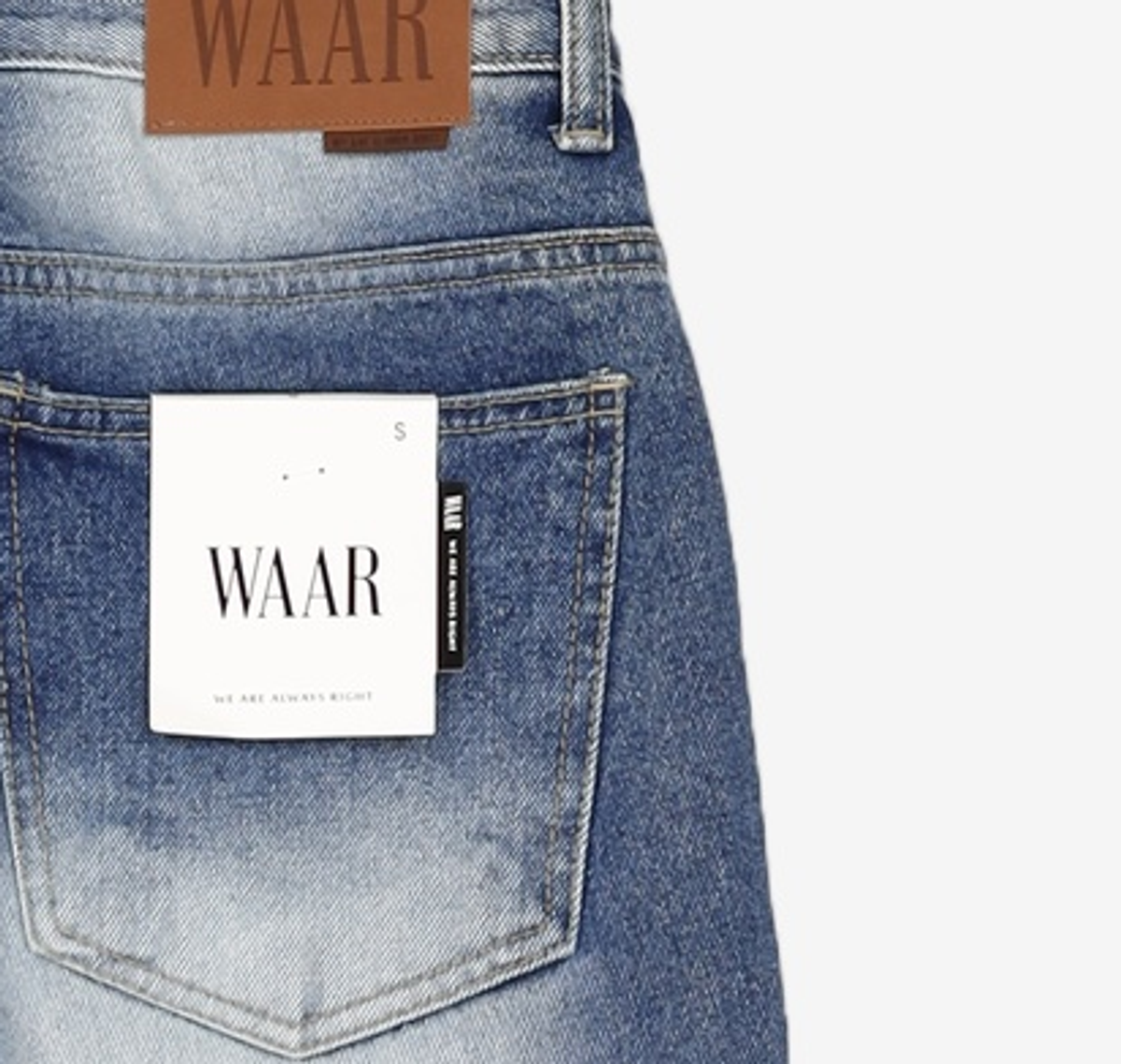 와르(WAAR) 청/데님 팬츠 S