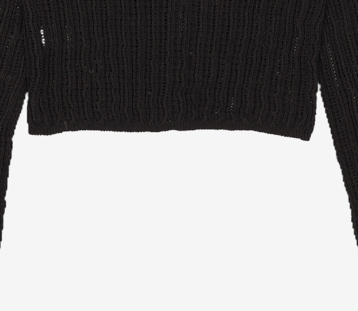 뮤제드(MUSED) Sea Foam Crochet Cardigan - Black ONE