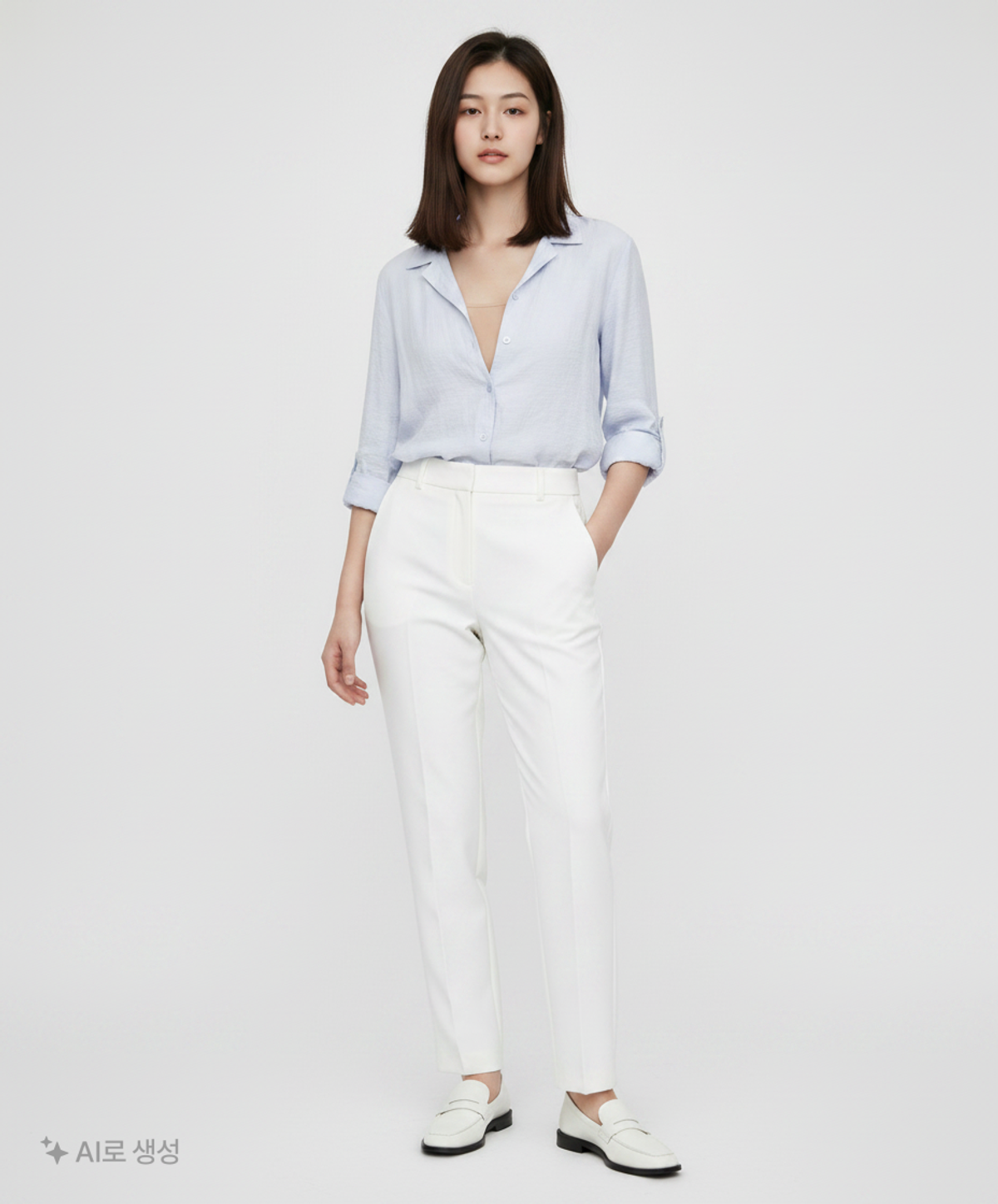 미쏘(MIXXO) 셔츠카라 블라우스 MIWBLD410A M