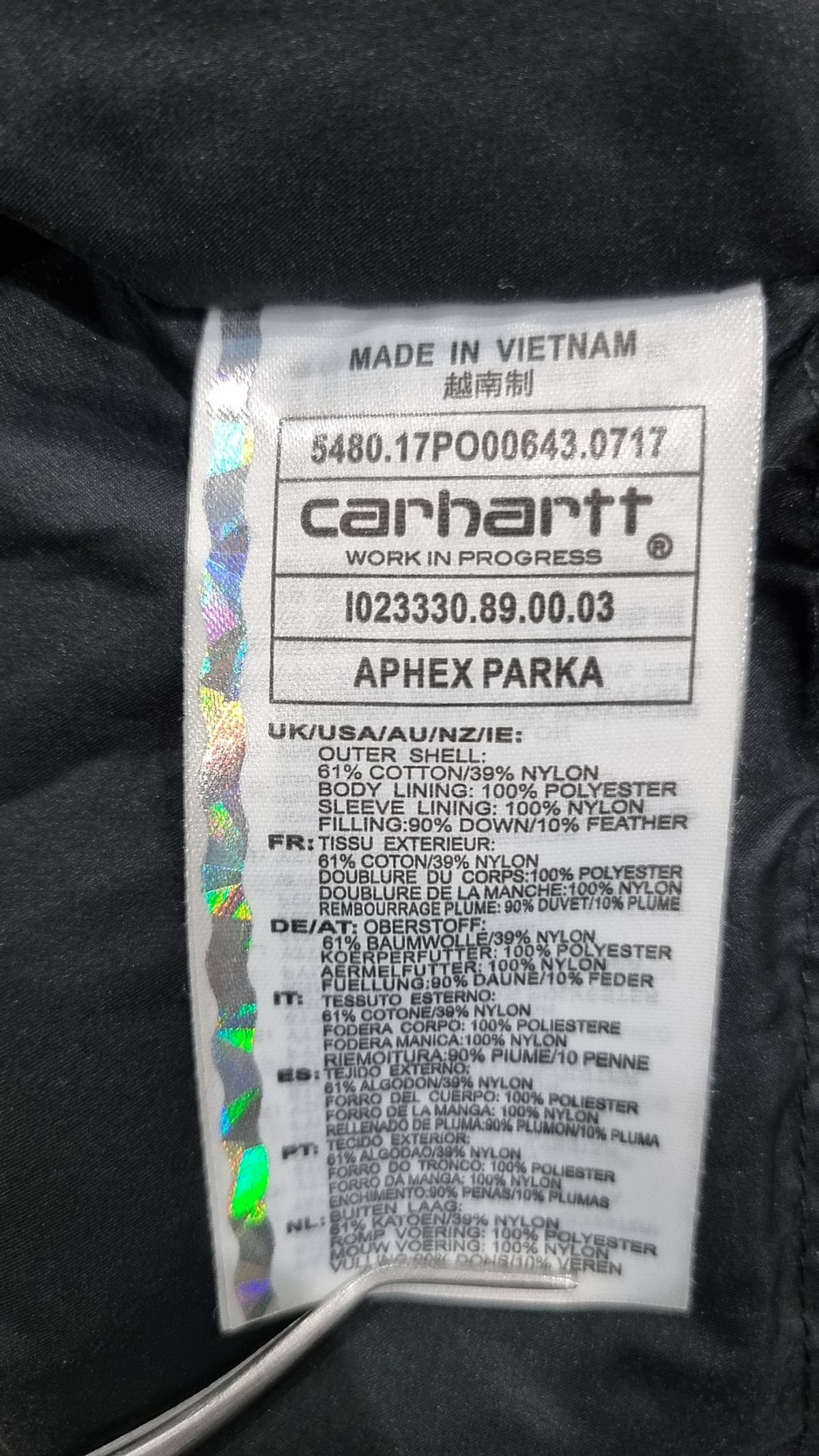 칼하트WIP(CARHARTT WIP) 롱 패딩/롱 헤비 아우터 L