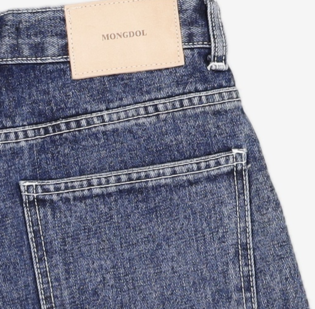 몽돌(MONGDOL) 데님 하프 팬츠 딥블루 MDPT017DBLUE S