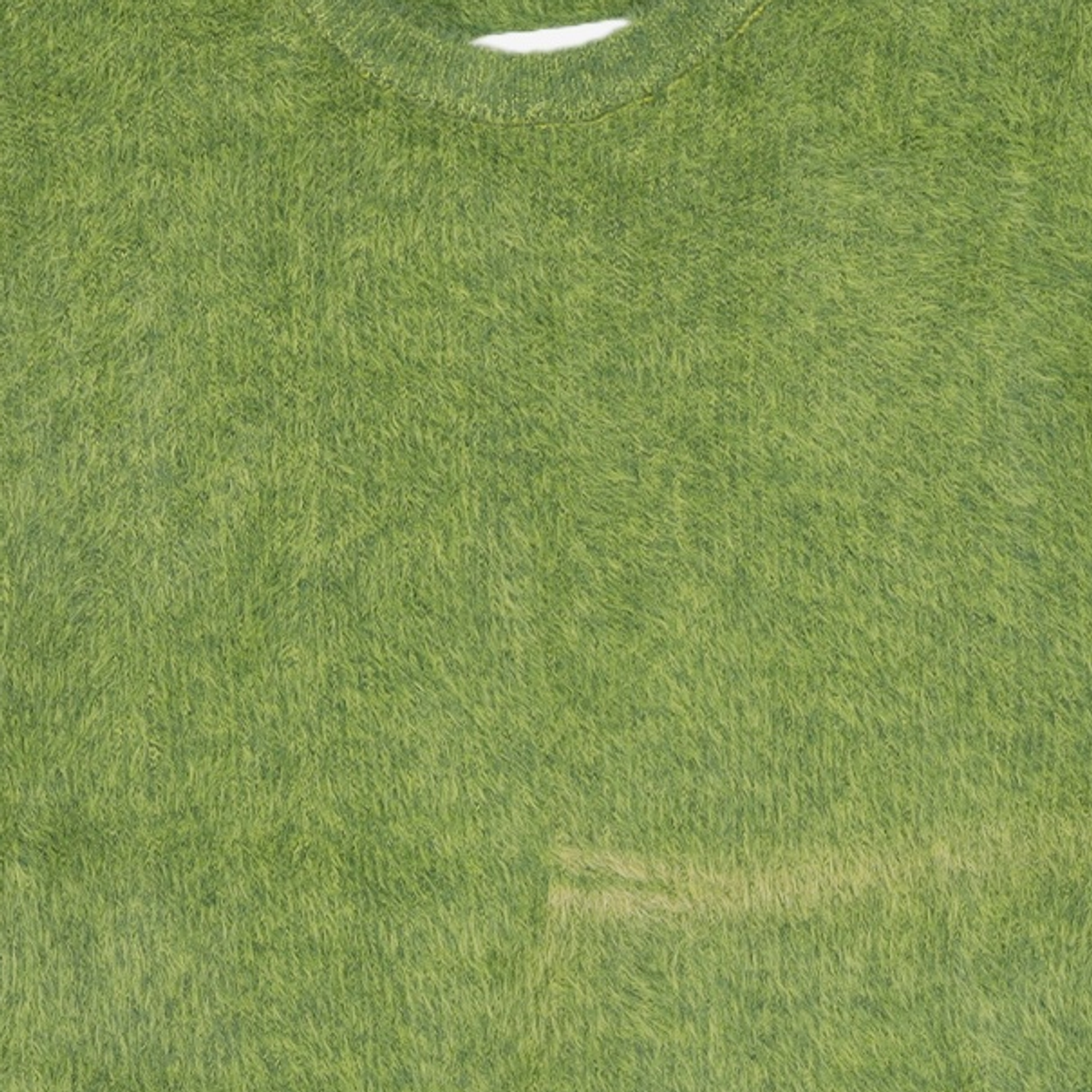 노매뉴얼(NOMANUAL) CROPPED HAIRY KNIT - GRASS GREEN 100