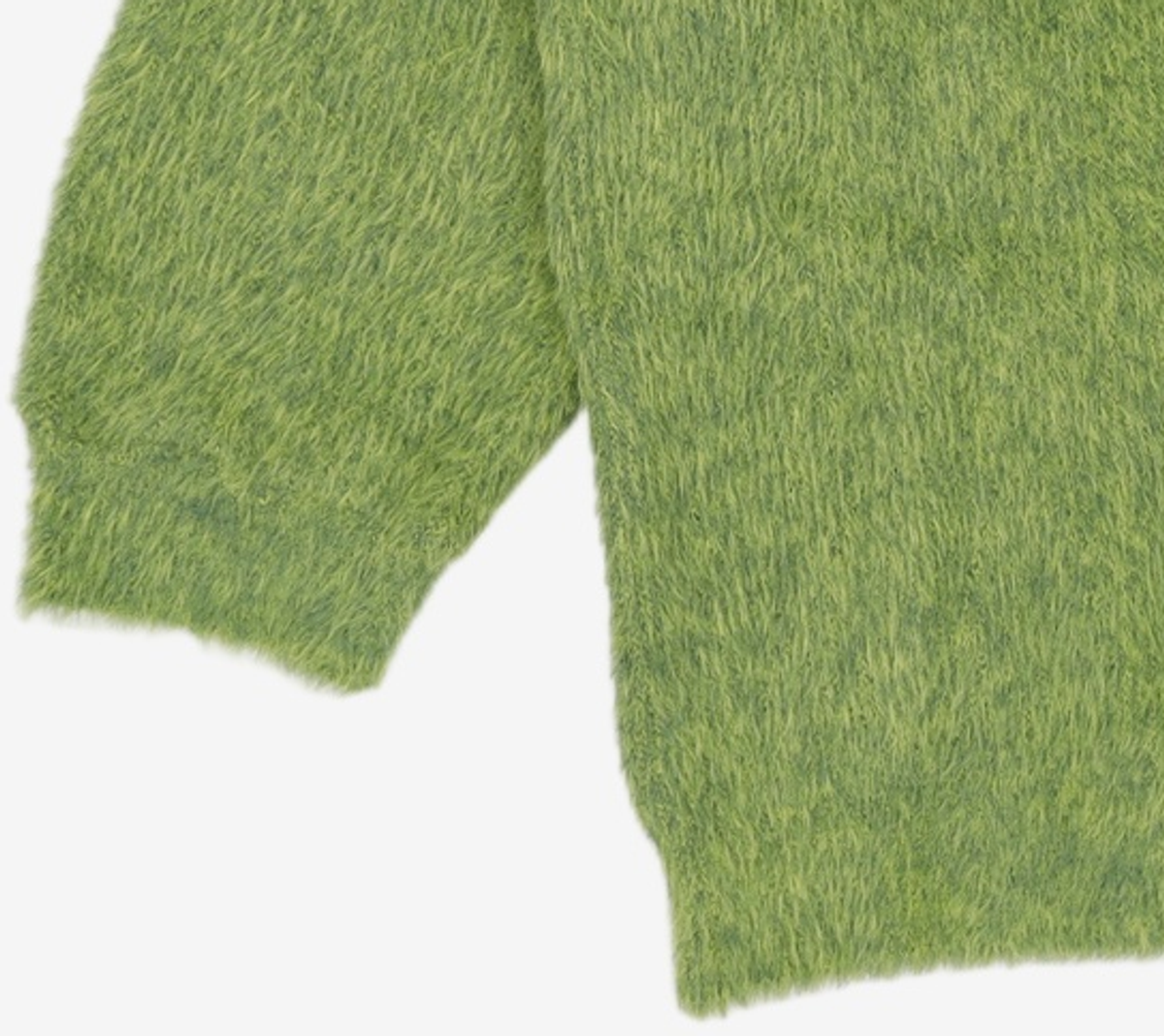노매뉴얼(NOMANUAL) CROPPED HAIRY KNIT - GRASS GREEN 100