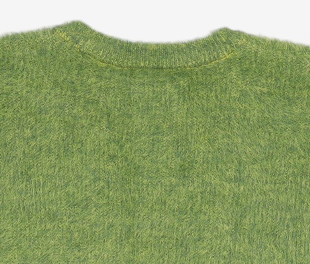 노매뉴얼(NOMANUAL) CROPPED HAIRY KNIT - GRASS GREEN 100