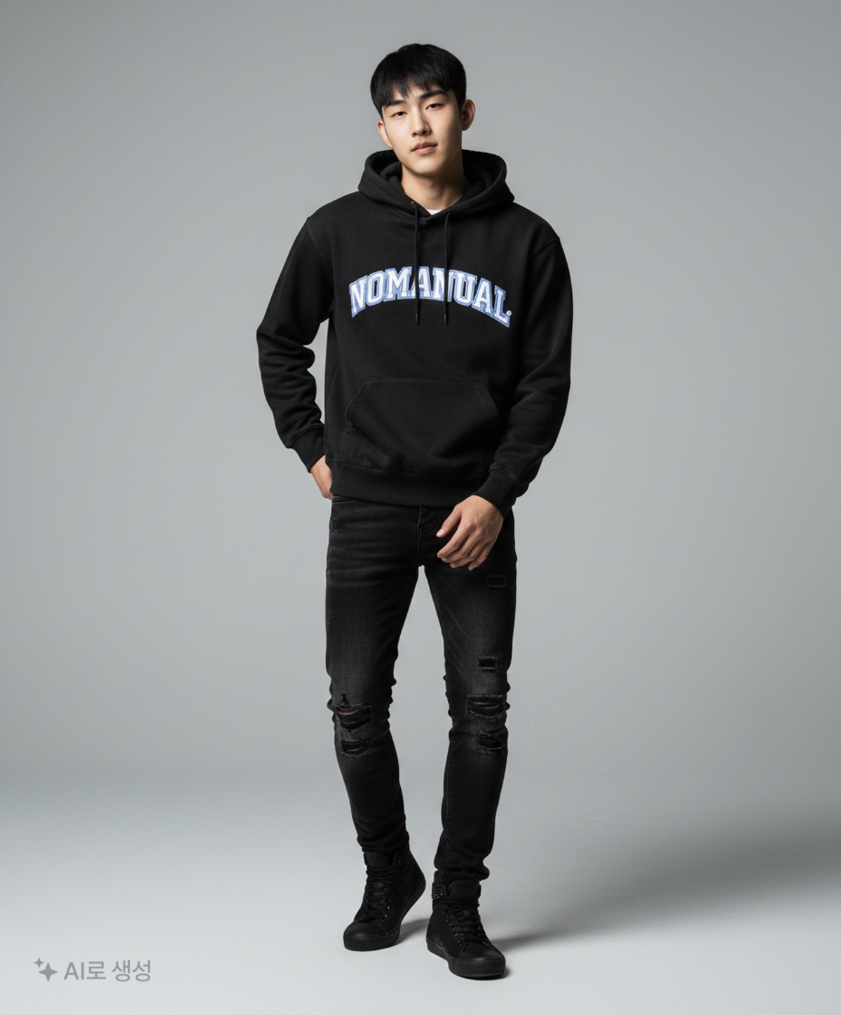 노매뉴얼(NOMANUAL) 후드 티셔츠 M