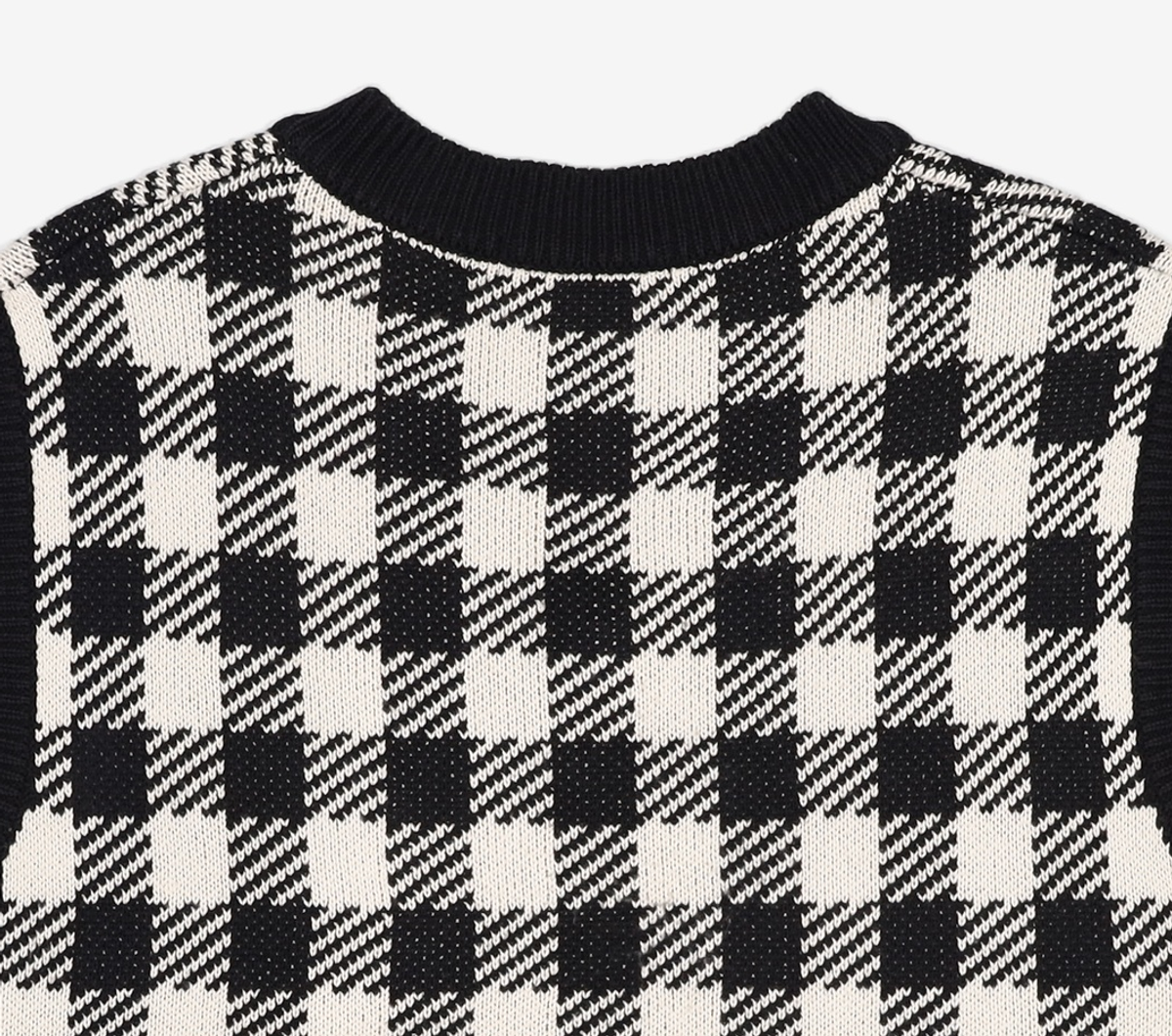 오디너리 홀리데이(ORDINARY HOLIDAY) V넥 체크 베스트 V-NECK CHECK VEST FREE