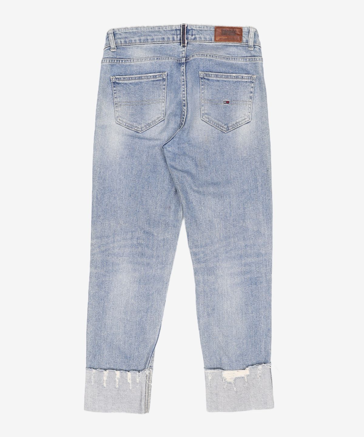 타미진스(TOMMY JEANS) [여성] 데님 스트레이트핏 디스트로이 롤업 팬츠 TUMS3EAE66L0 D40 66