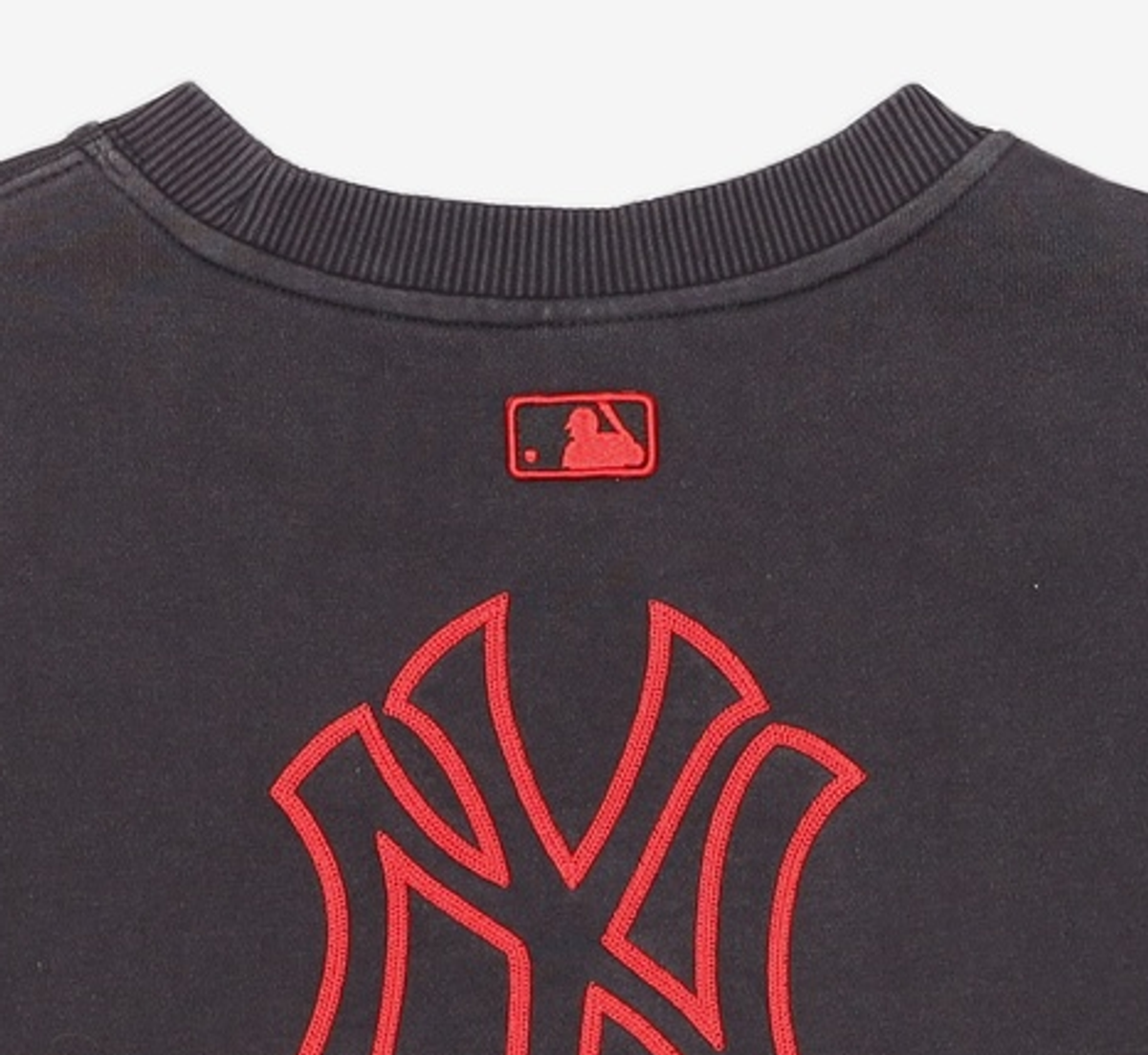 엠엘비(MLB) 하트 백 빅로고 오버핏 맨투맨 NY (Black) S