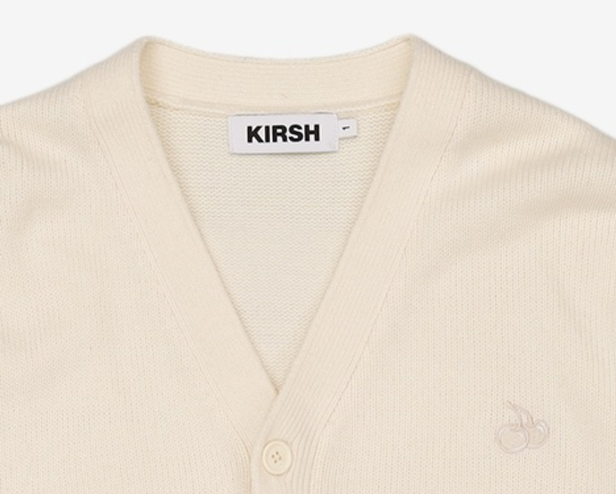키르시(KIRSH) 스몰 체리 브이넥 가디건 KA [아이보리] 1