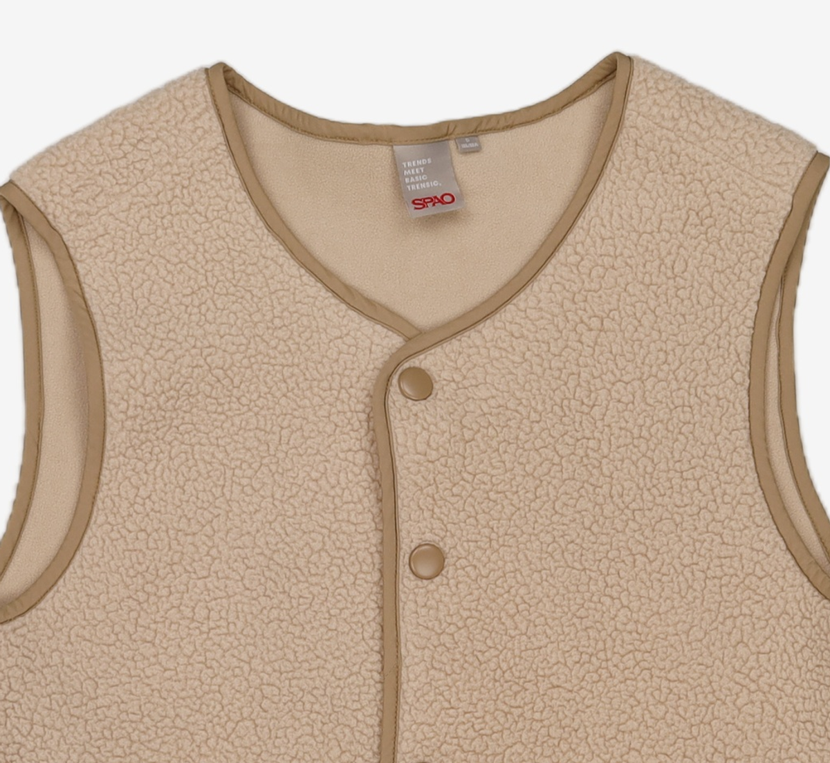 스파오(SPAO) 베이직 덤블 베스트_SPFZA49C06_BEIGE S