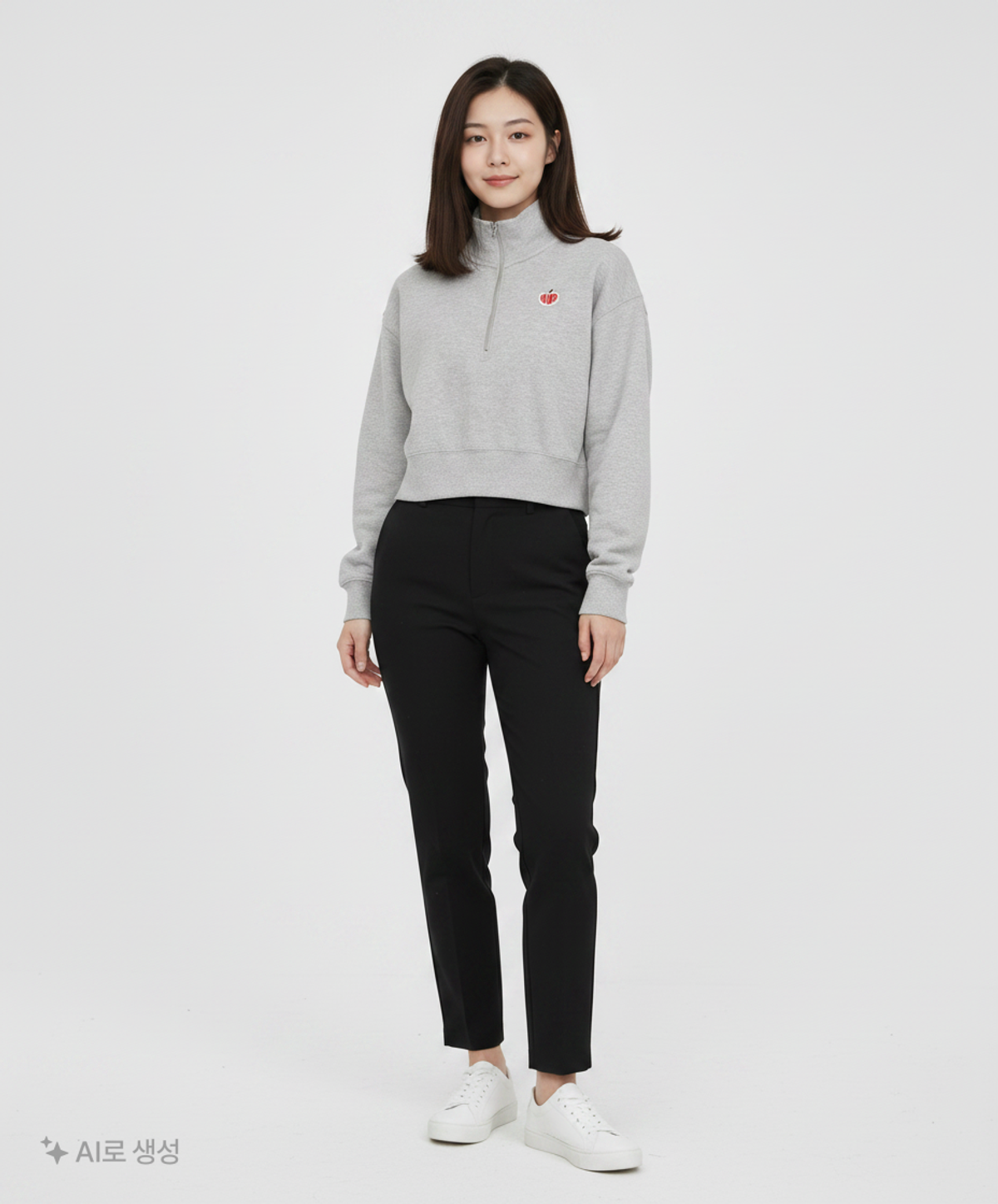 나이키(NIKE) 스포츠웨어 피닉스 플리스 쿼터집 크롭 스웨트셔츠 W - 다크 그레이 헤더 / HV8731-063 XL