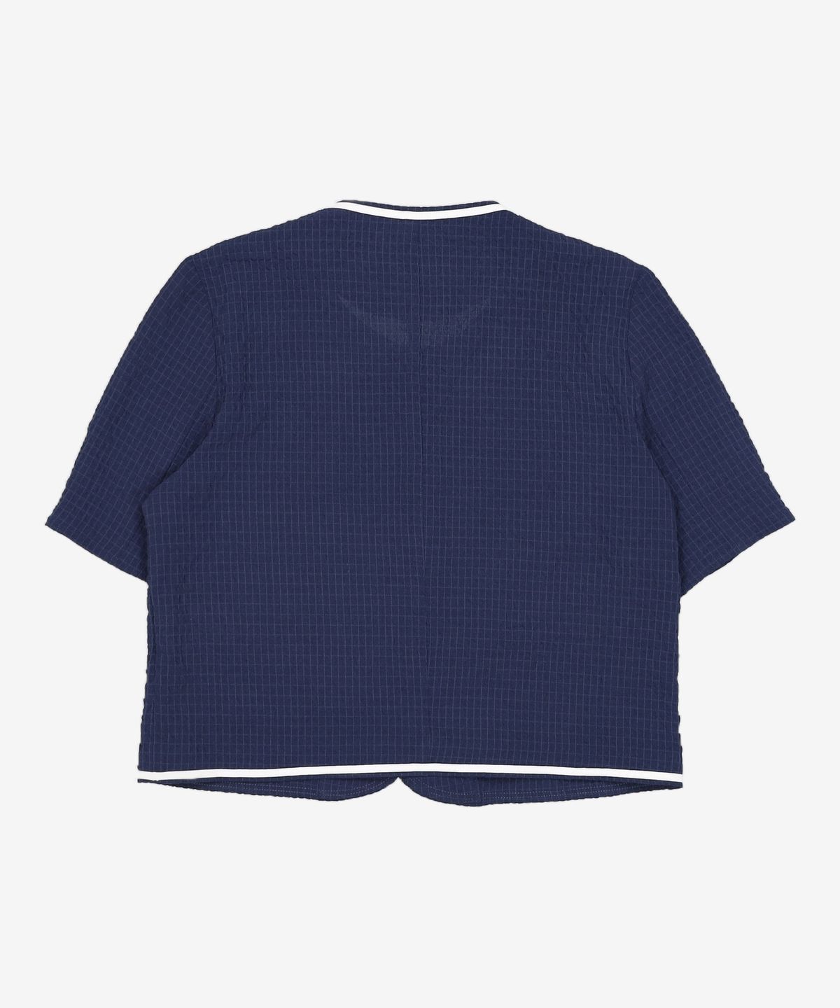 미쏘(MIXXO) 라운드넥 조직감 블라우스_MIWBWD611B S
