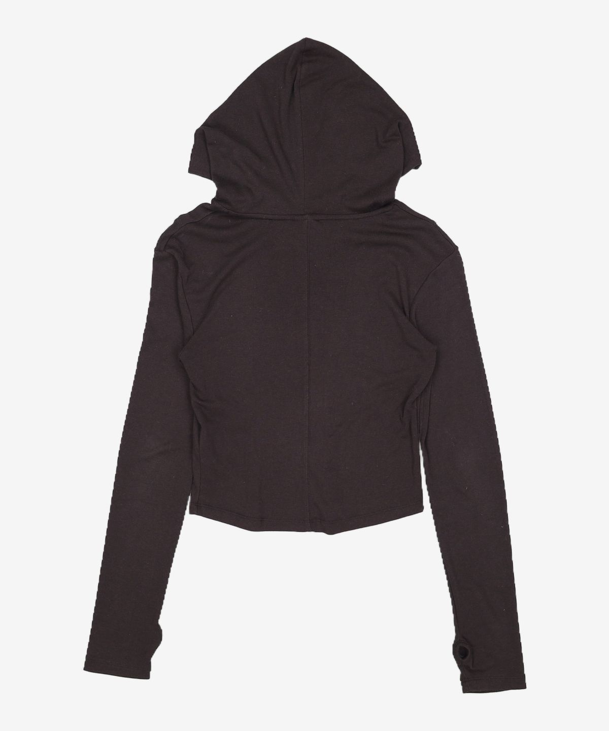 우알롱(WOOALONG) Slim soft warmer hood T-shirt - BLACK S