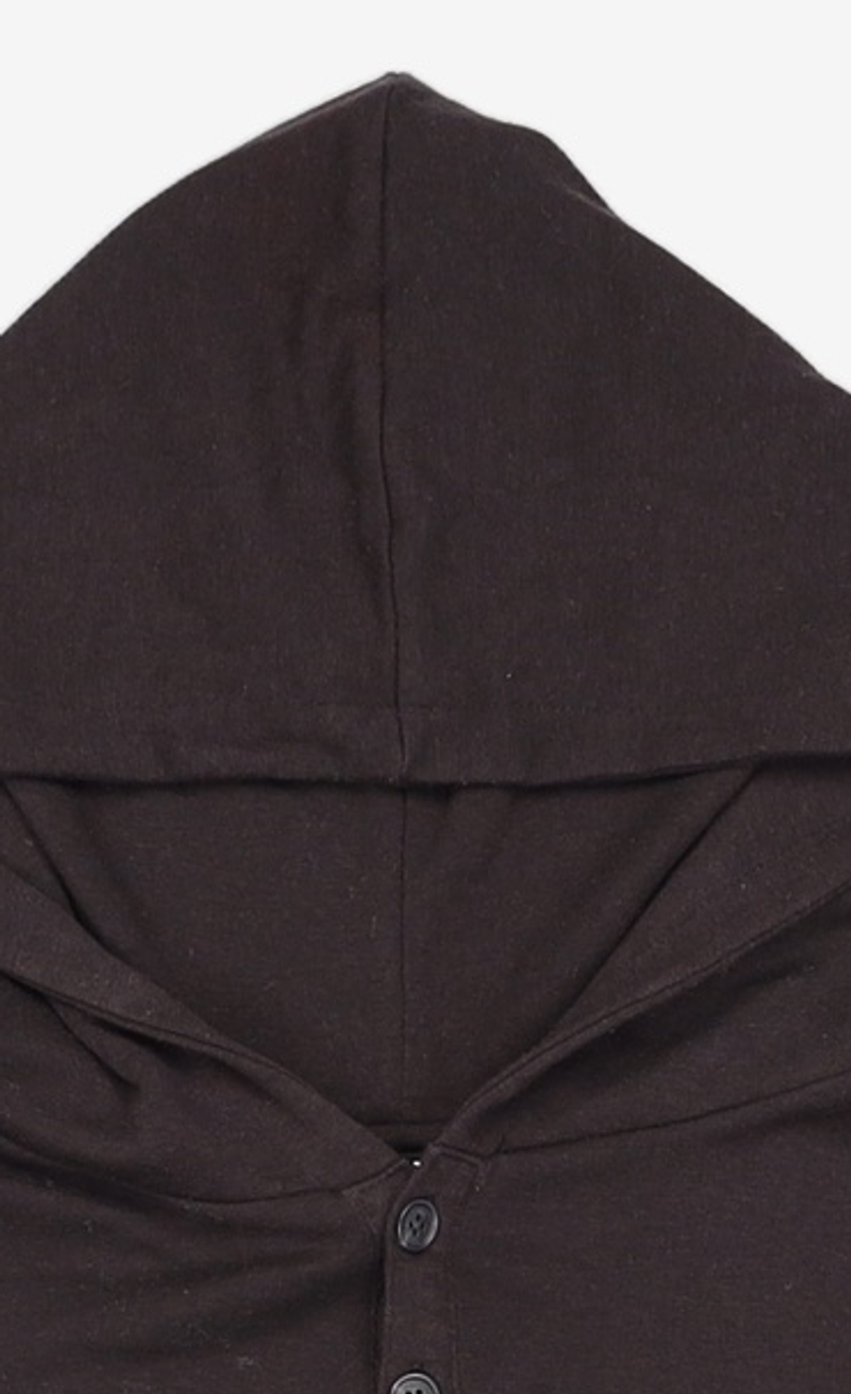 우알롱(WOOALONG) Slim soft warmer hood T-shirt - BLACK S
