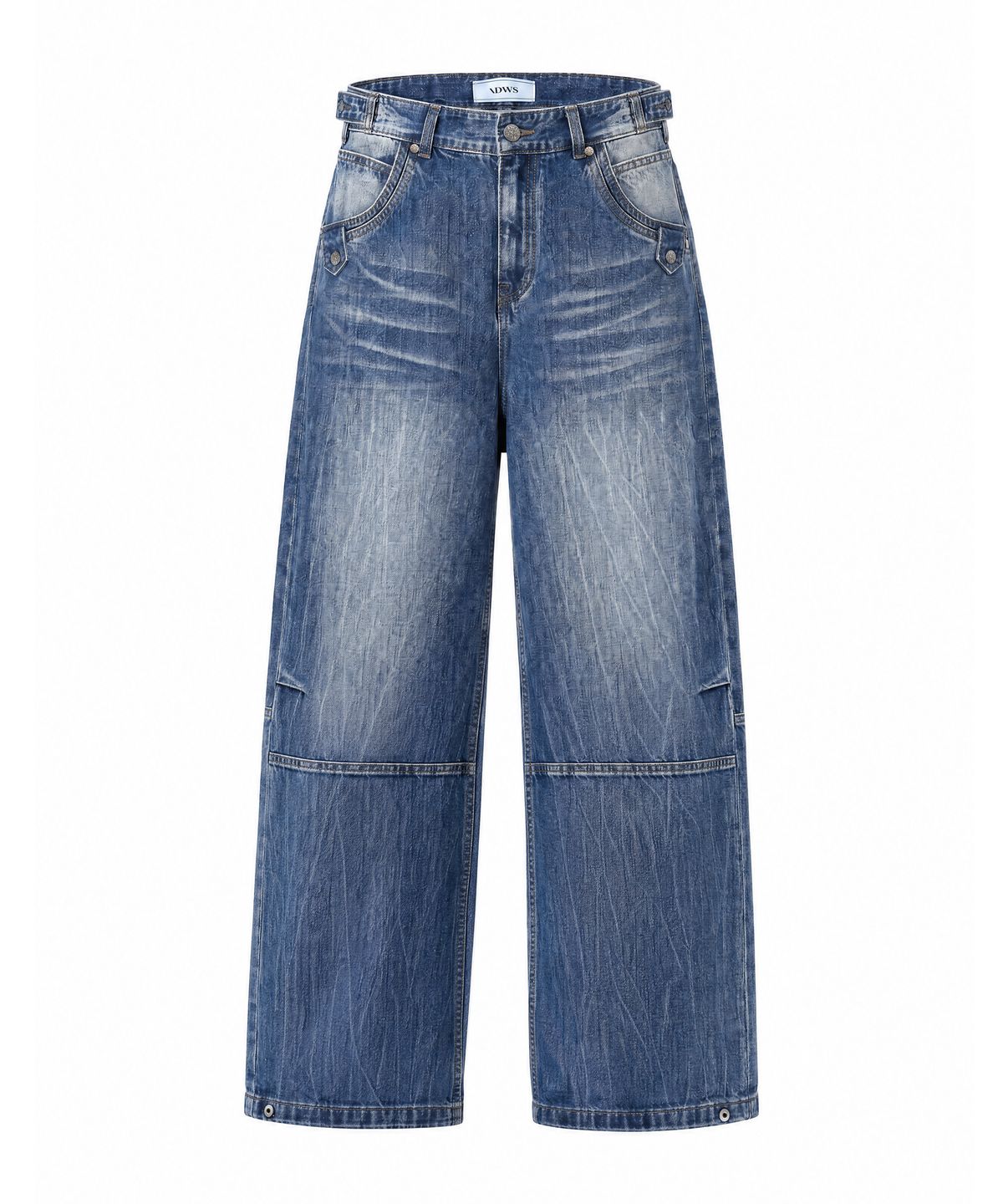 아이돈워너셀(IDWS) Glyph Patch Denim Pants Indigo