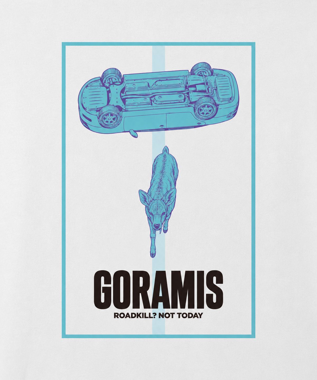 고라미스(GORAMIS) 고라키라 그래픽 티셔츠 [WHITE]