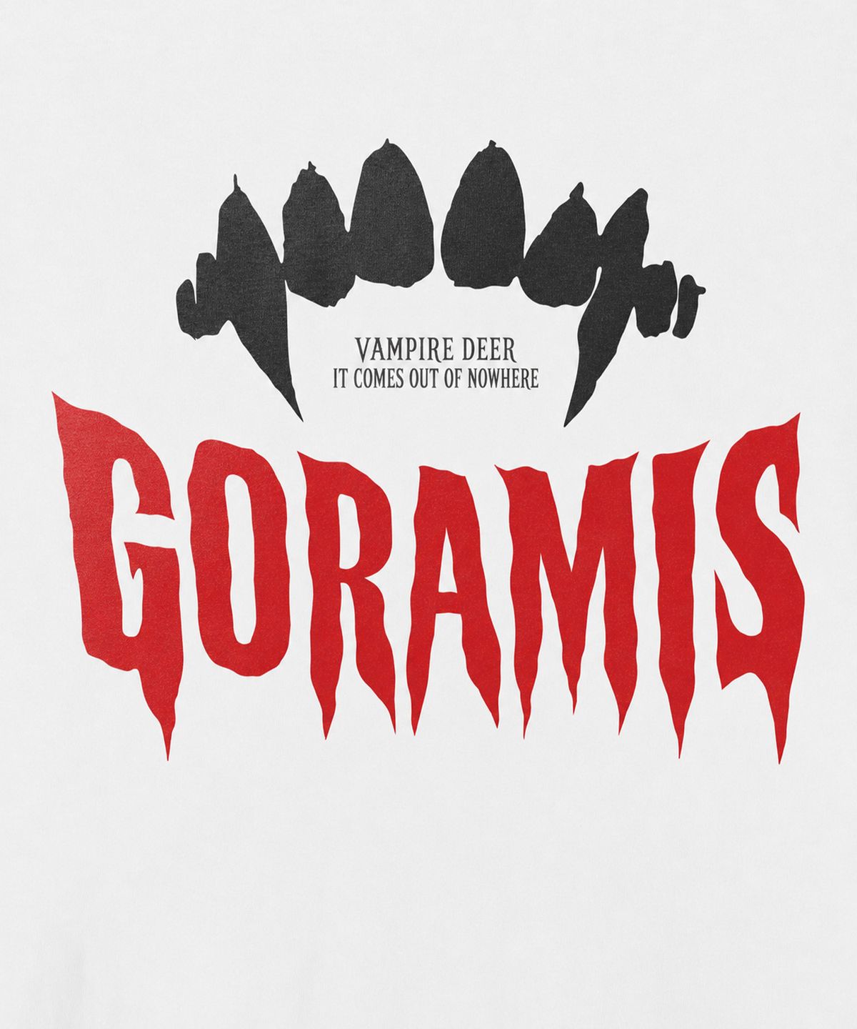 고라미스(GORAMIS) 뱀파이어 고라니 로고 티셔츠 [WHITE]