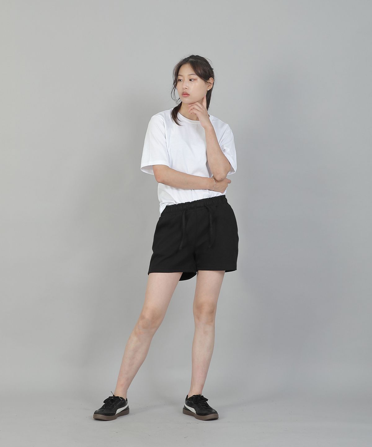 세인트크루(SAINTCREW) 미니멀 코어 포인트밴드 숏팬츠 CBW-386 블랙블랙