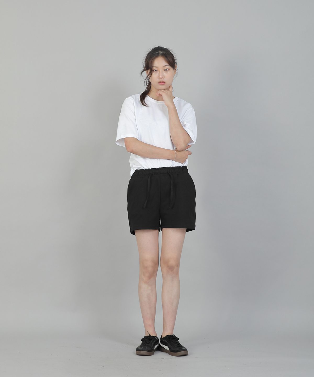 세인트크루(SAINTCREW) 미니멀 코어 포인트밴드 숏팬츠 CBW-386 블랙블랙