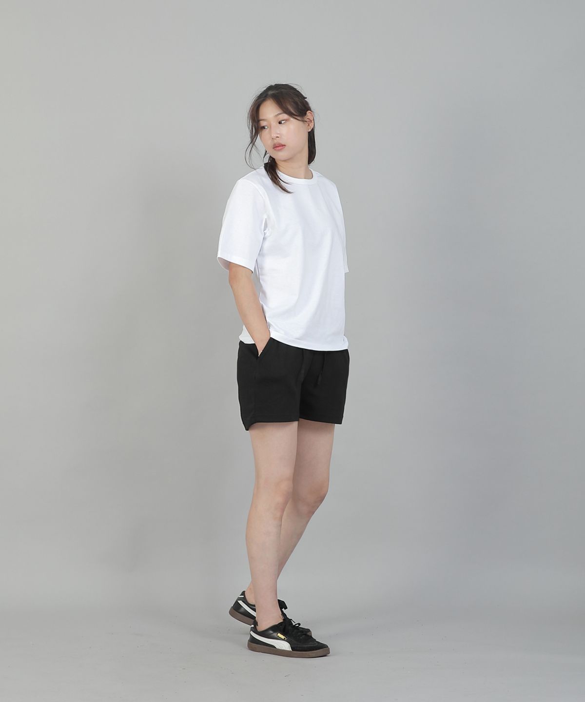 세인트크루(SAINTCREW) 미니멀 코어 포인트밴드 숏팬츠 CBW-386 블랙블랙