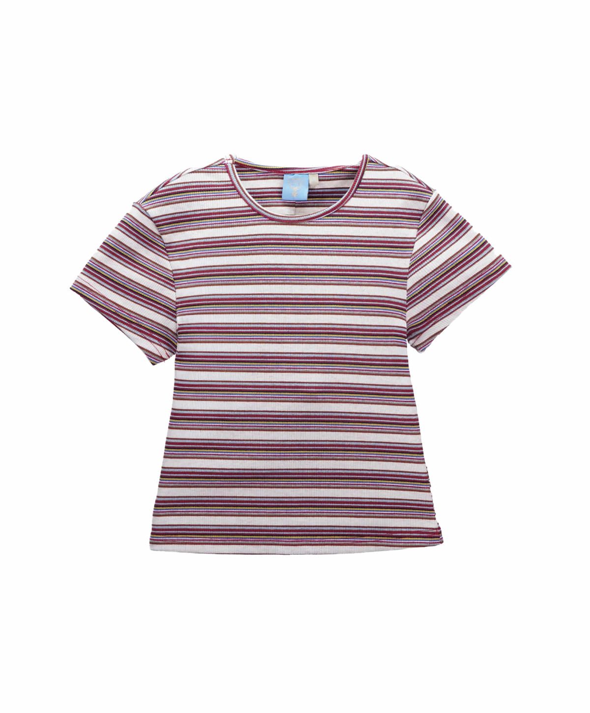 누크피터(NUUKFITTER) SLIM CROP STRIPE T-SHIRT_WOMEN [CREAM] 크롭 스트라이프 티셔츠 크림