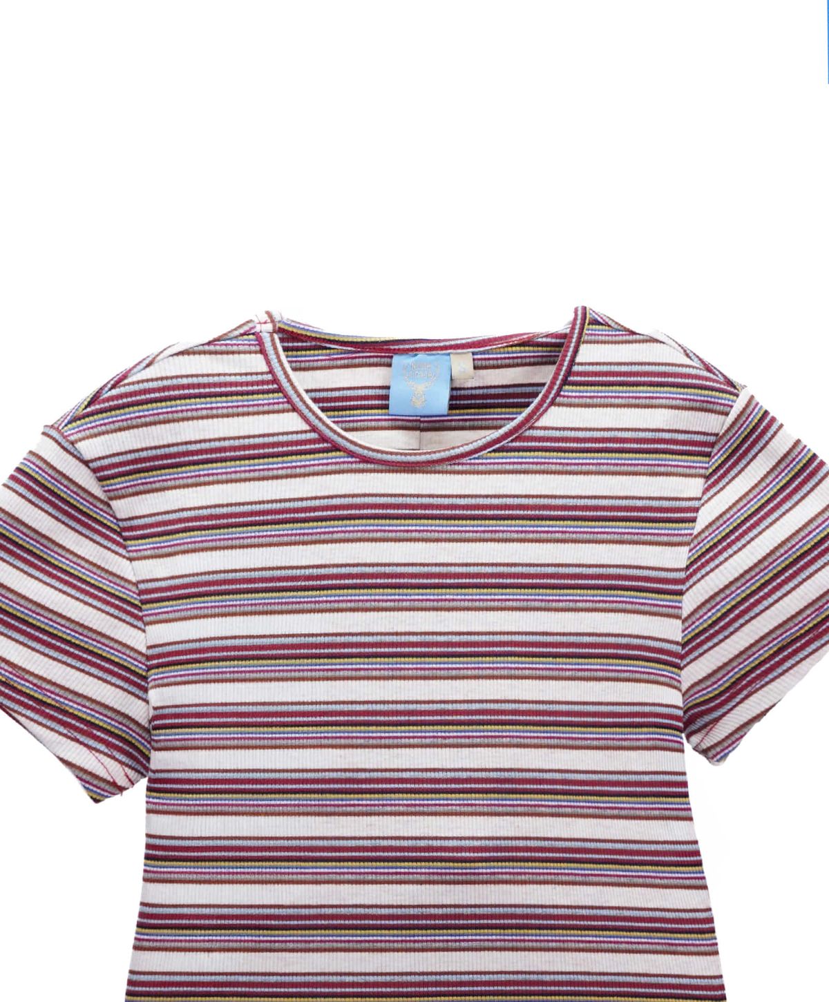 누크피터(NUUKFITTER) SLIM CROP STRIPE T-SHIRT_WOMEN [CREAM] 크롭 스트라이프 티셔츠 크림